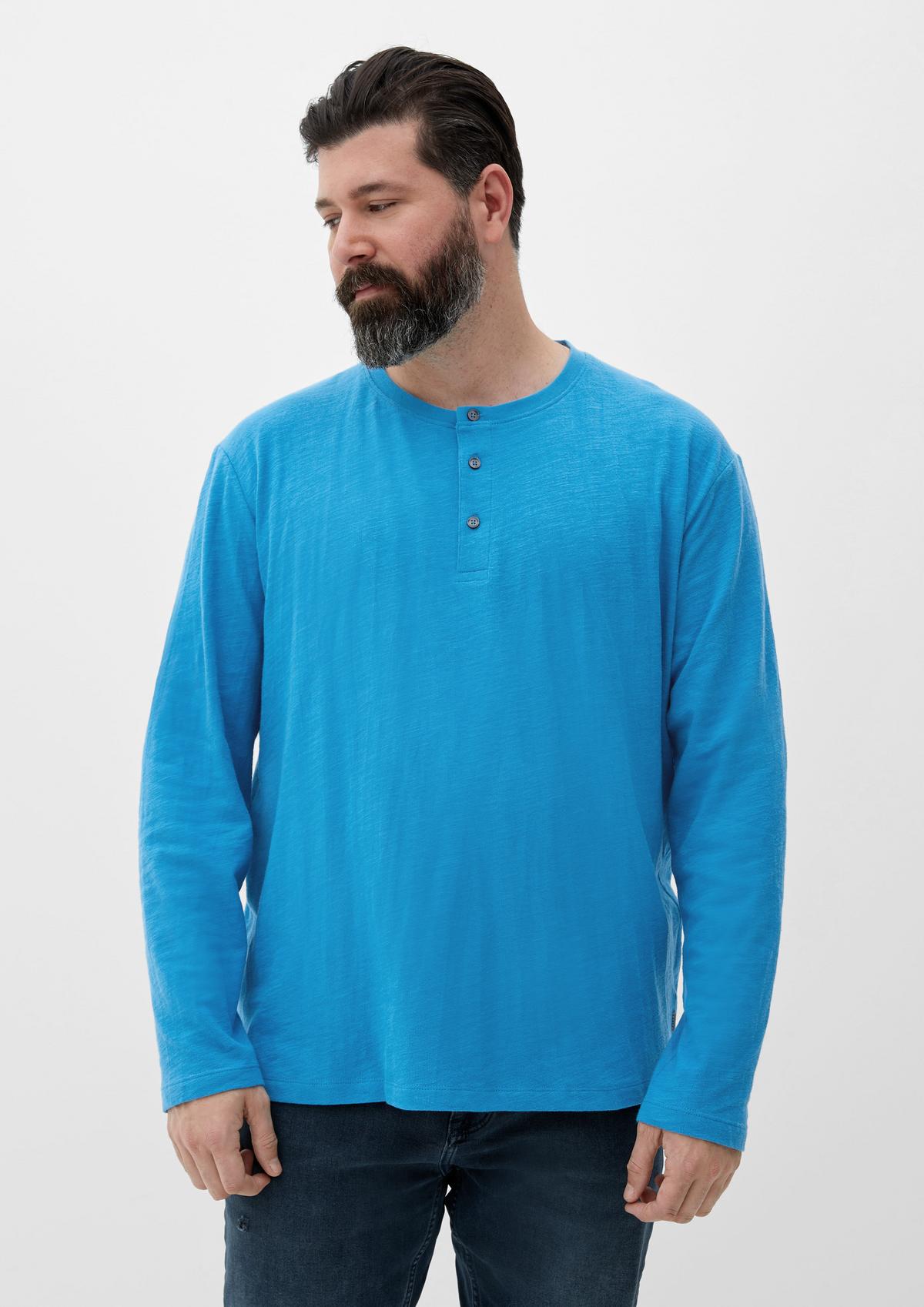 Langarmshirt aus Baumwolle - navy | T-Shirts