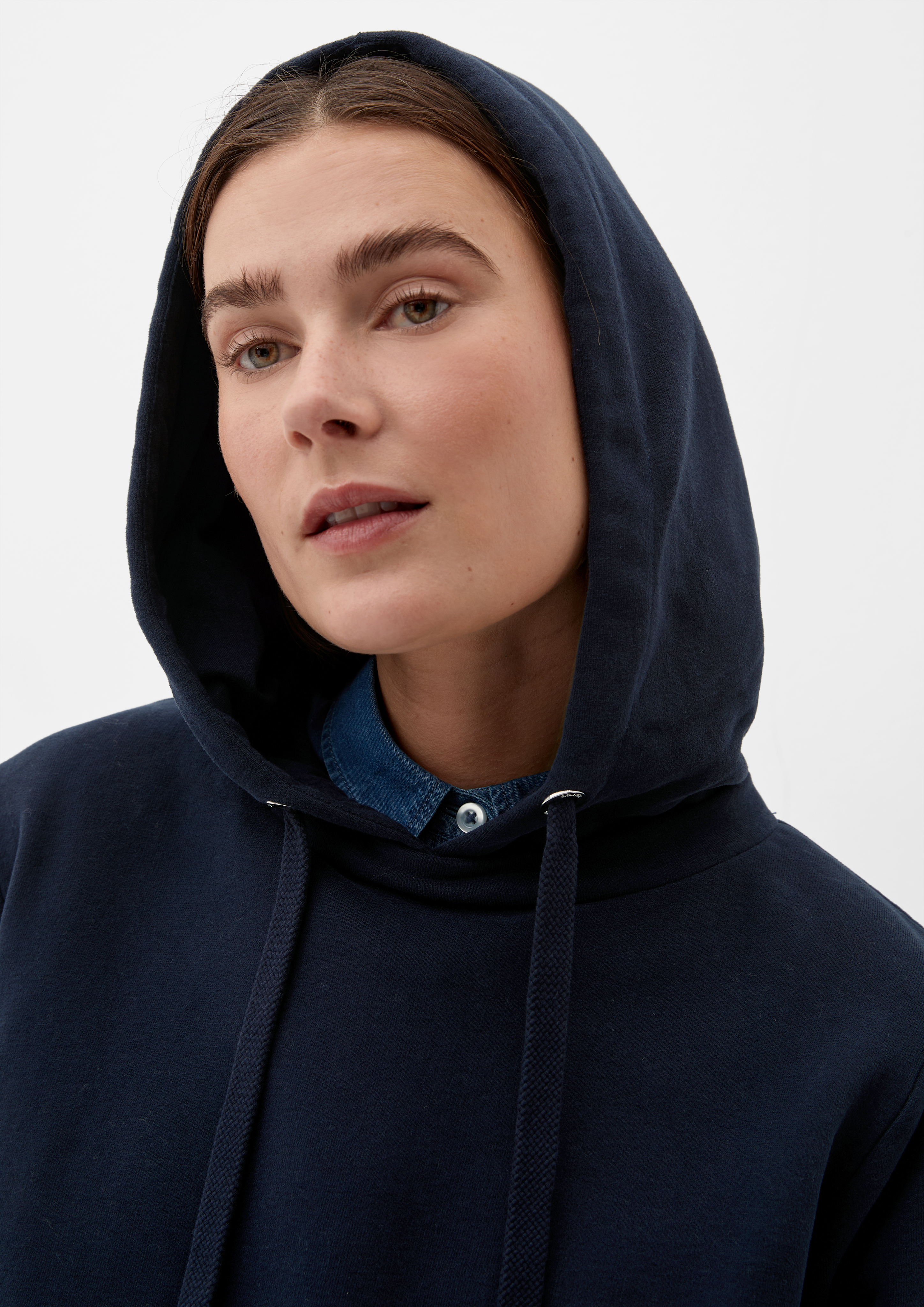 Sweatshirt With Hood - Ecru | S.Oliver