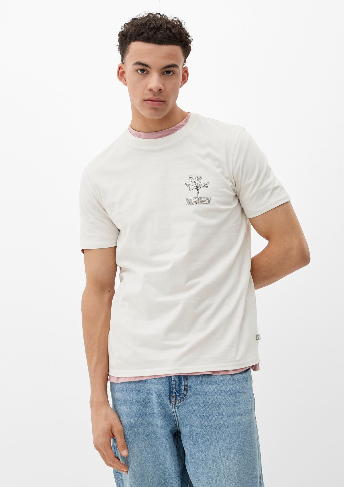 Regular : t-shirt en coton à imprimé au dos