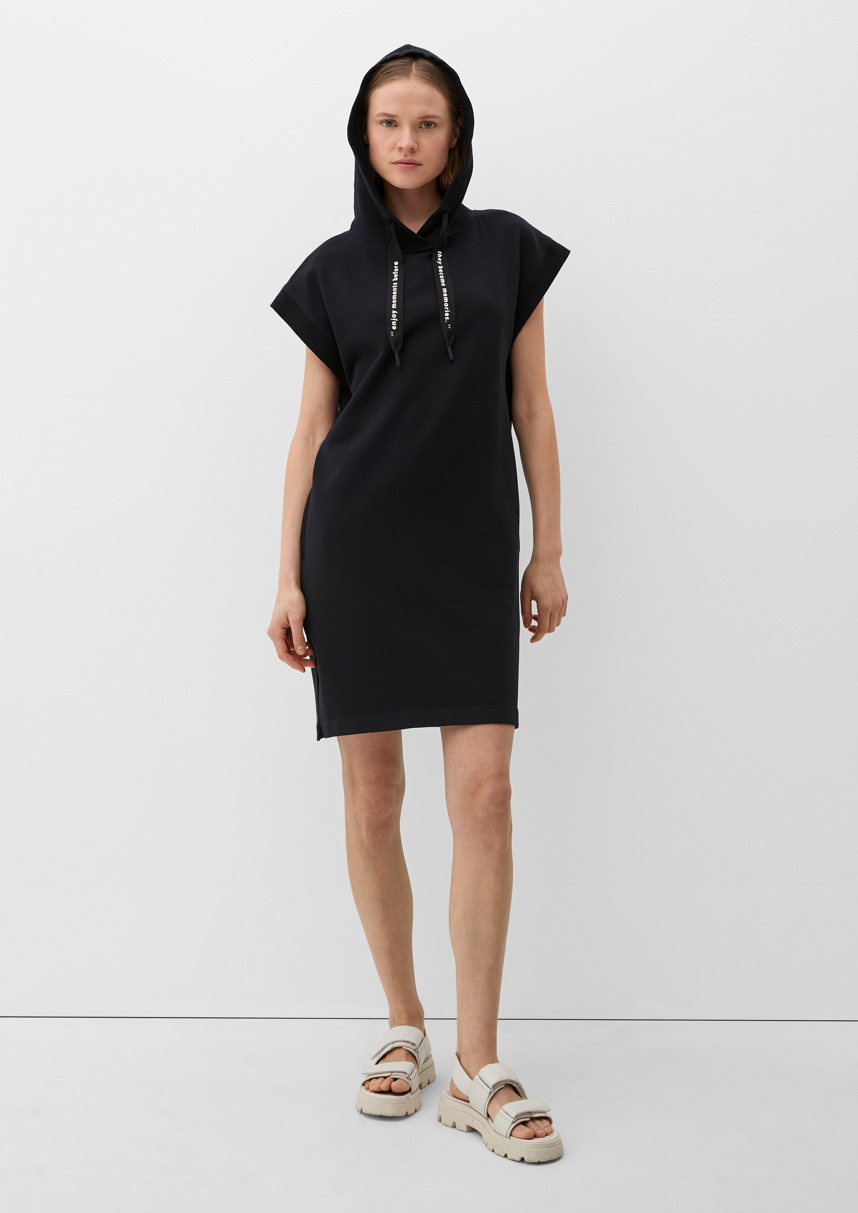 Oversized black outlet hoodie dress