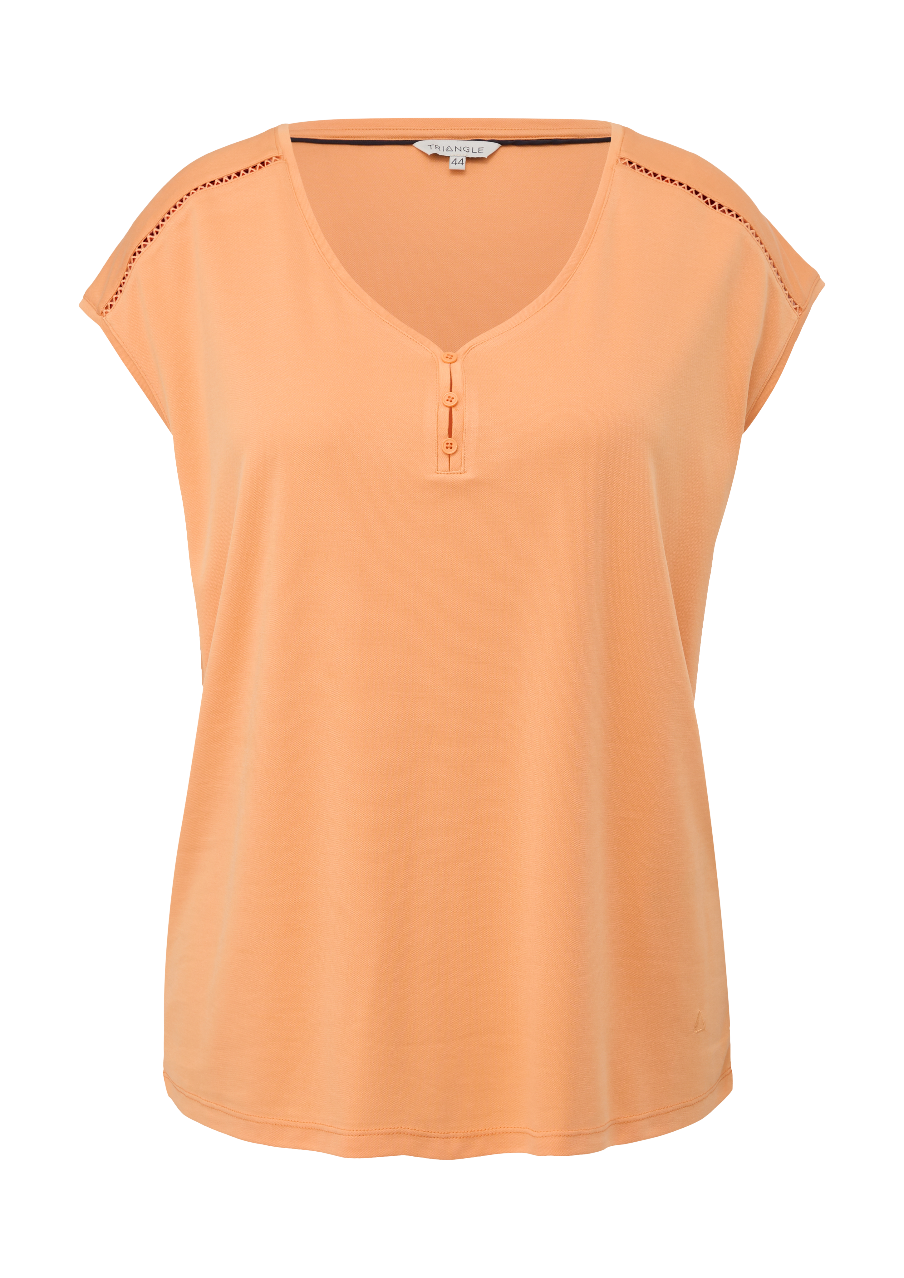 s.Oliver - T-Shirt aus Piquéjersey, Damen, Orange