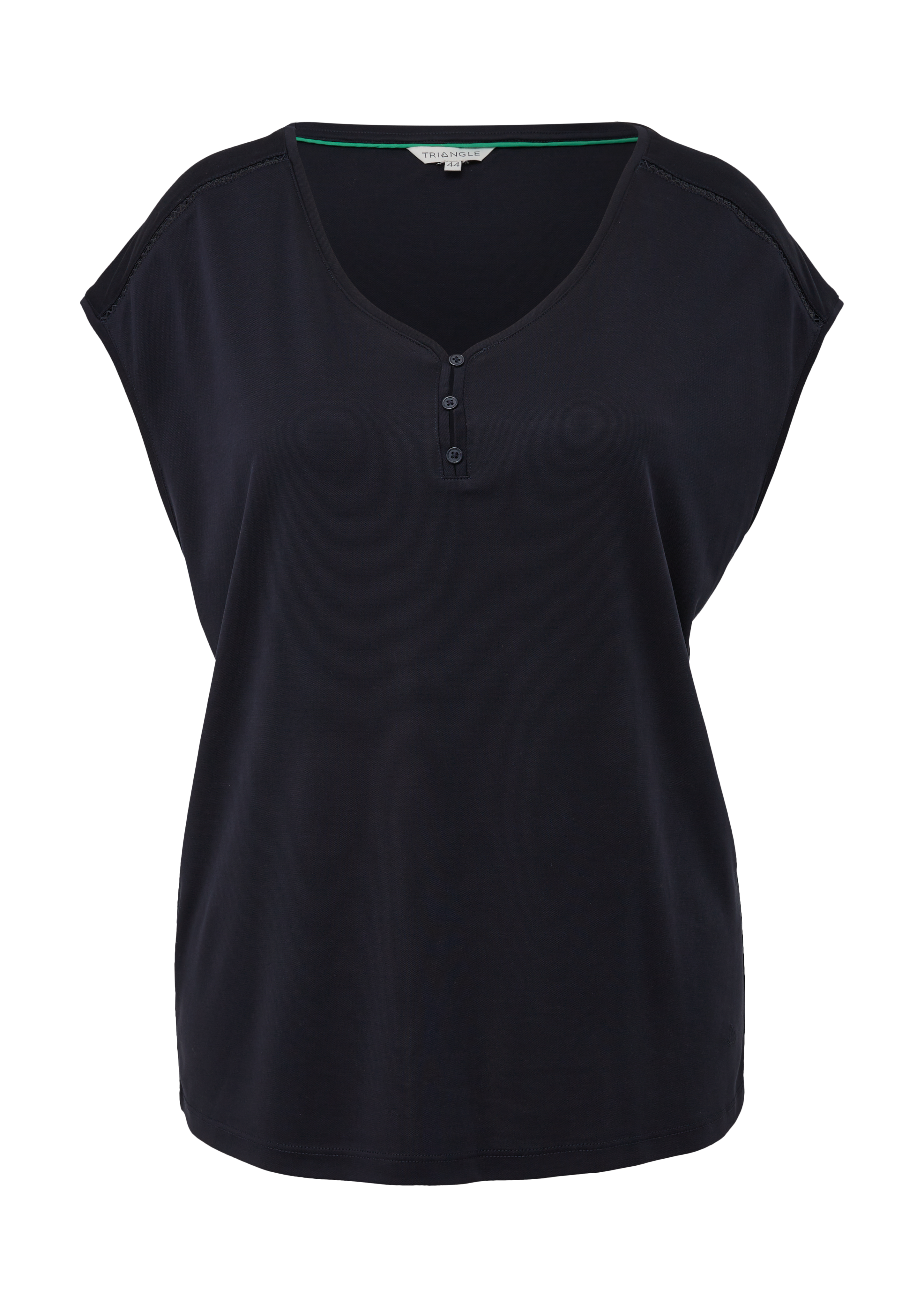 s.Oliver - T-Shirt aus Piquéjersey, Damen, blau