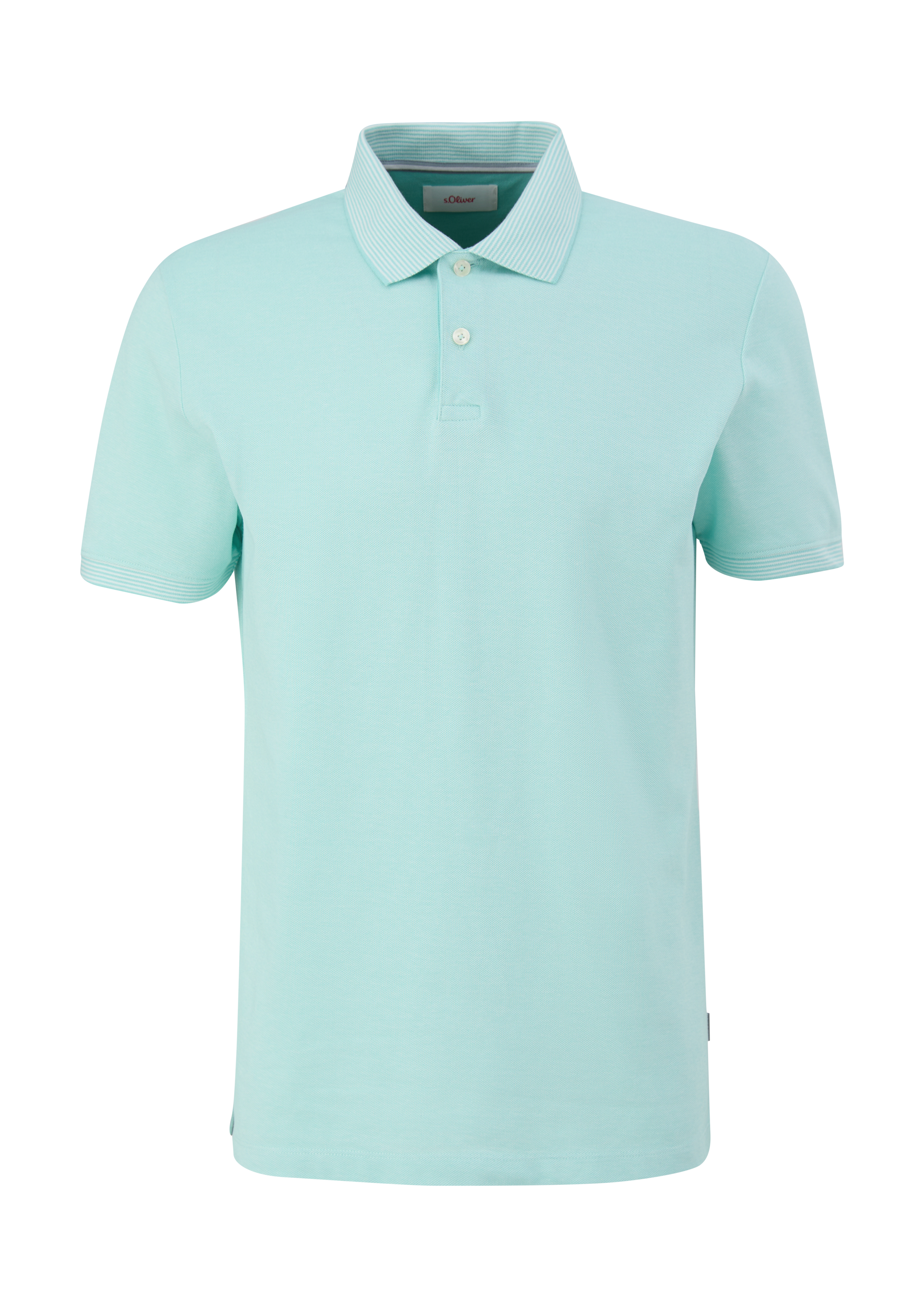 s.Oliver - Poloshirt mit Muster-Detail, Herren, türkis