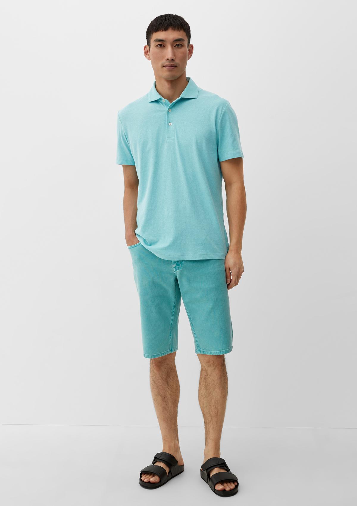s.Oliver Linen blend polo shirt