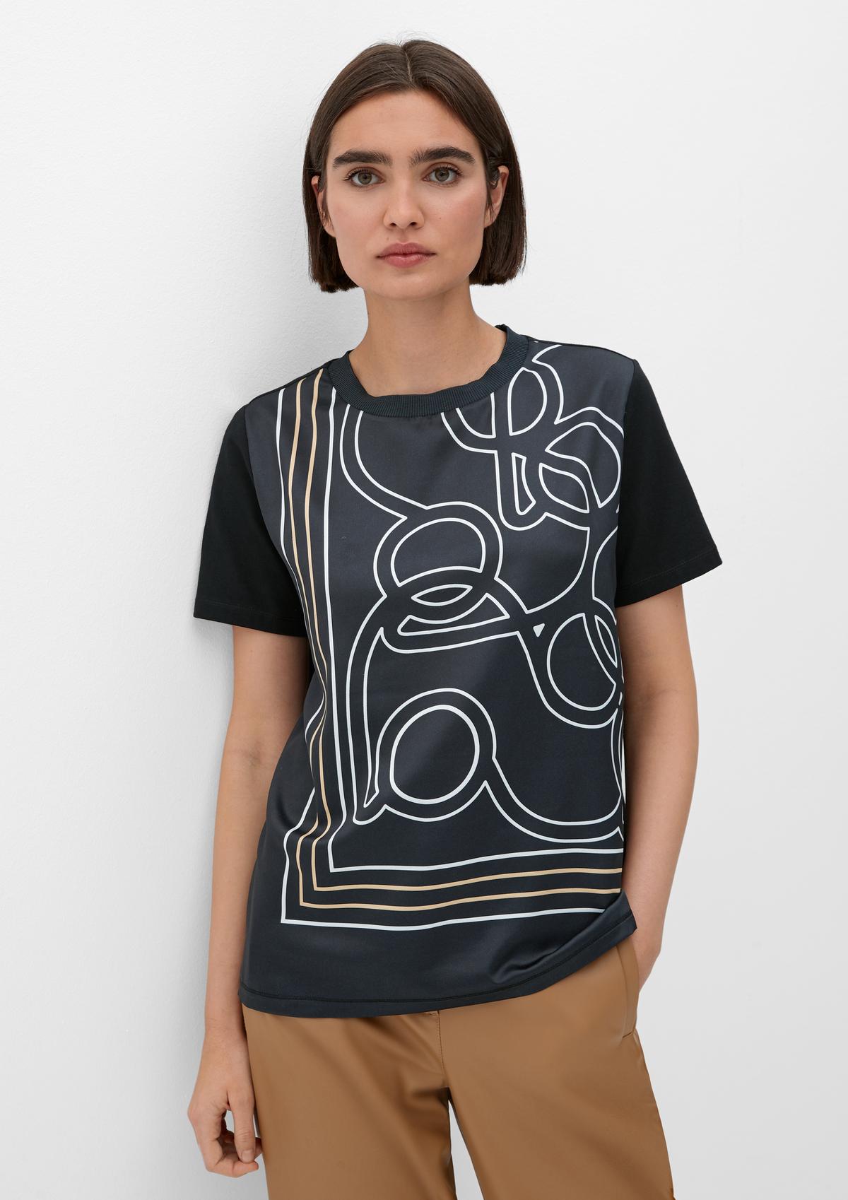 s.Oliver T-shirt van een materiaalmix