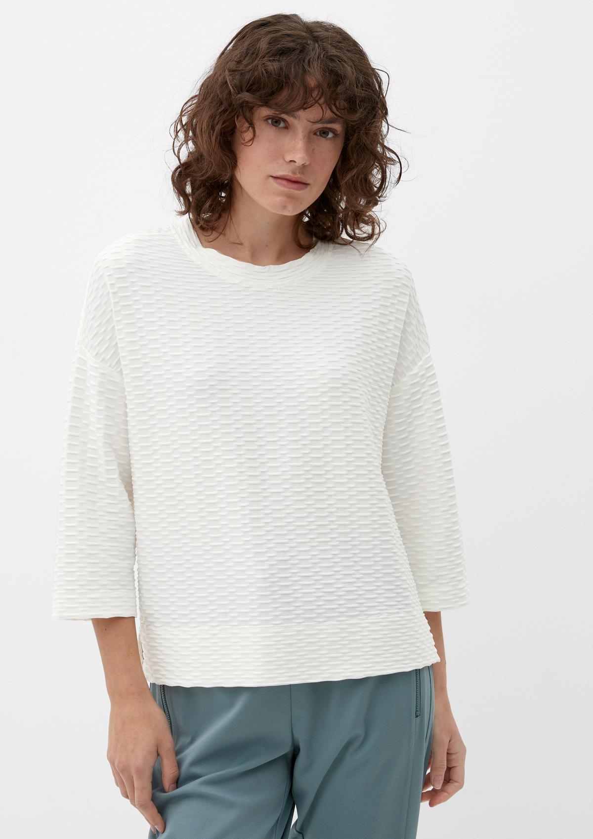 ecru pattern with - textured a Top
