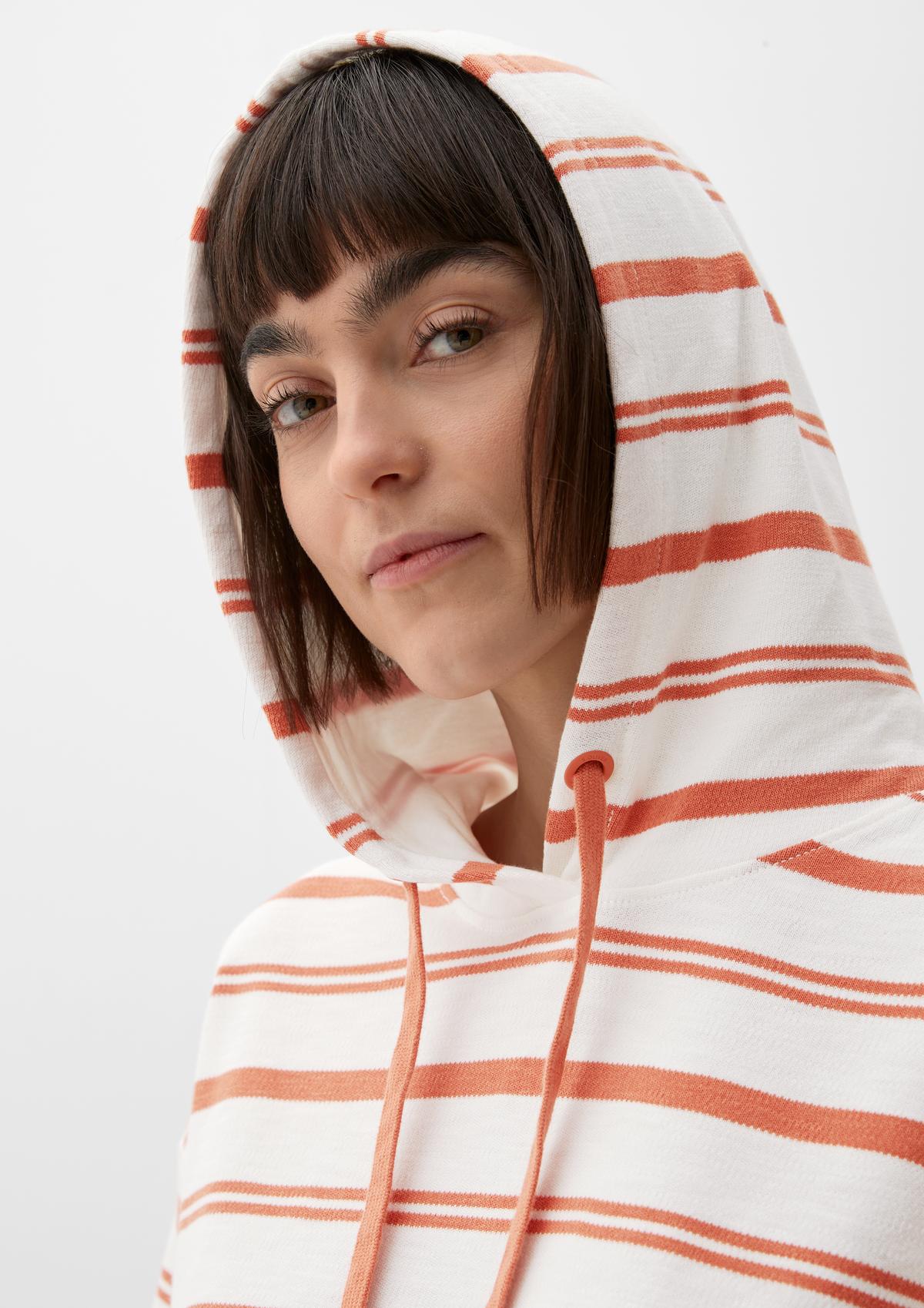 s.Oliver Striped top with a hood