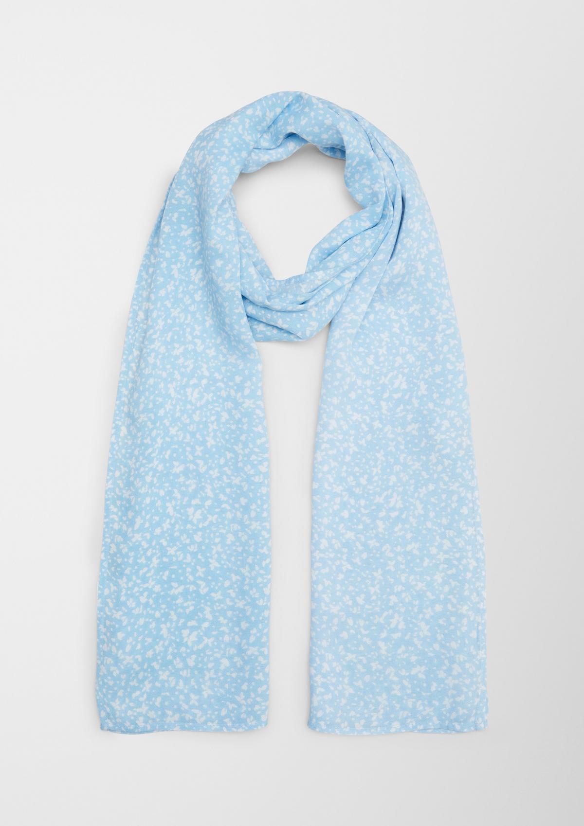 s.Oliver Viscose scarf with floral pattern