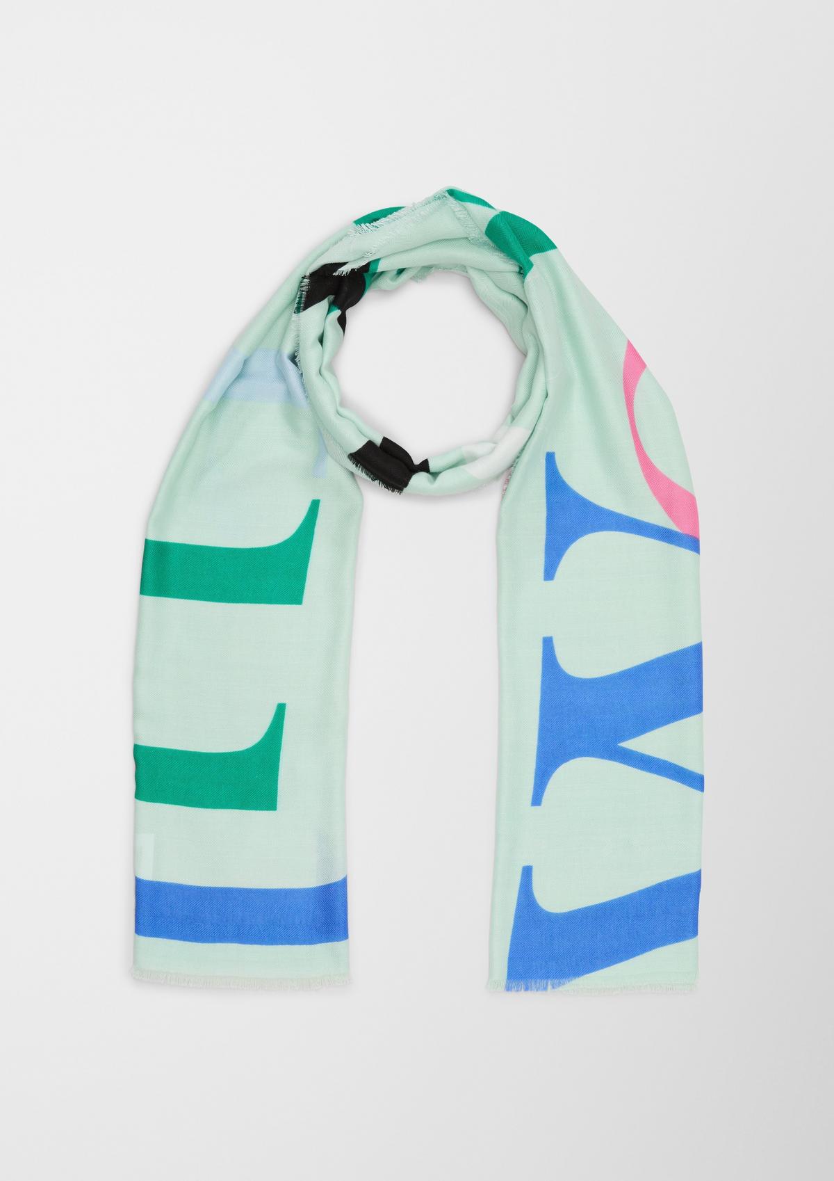 s.Oliver Scarf with printed lettering