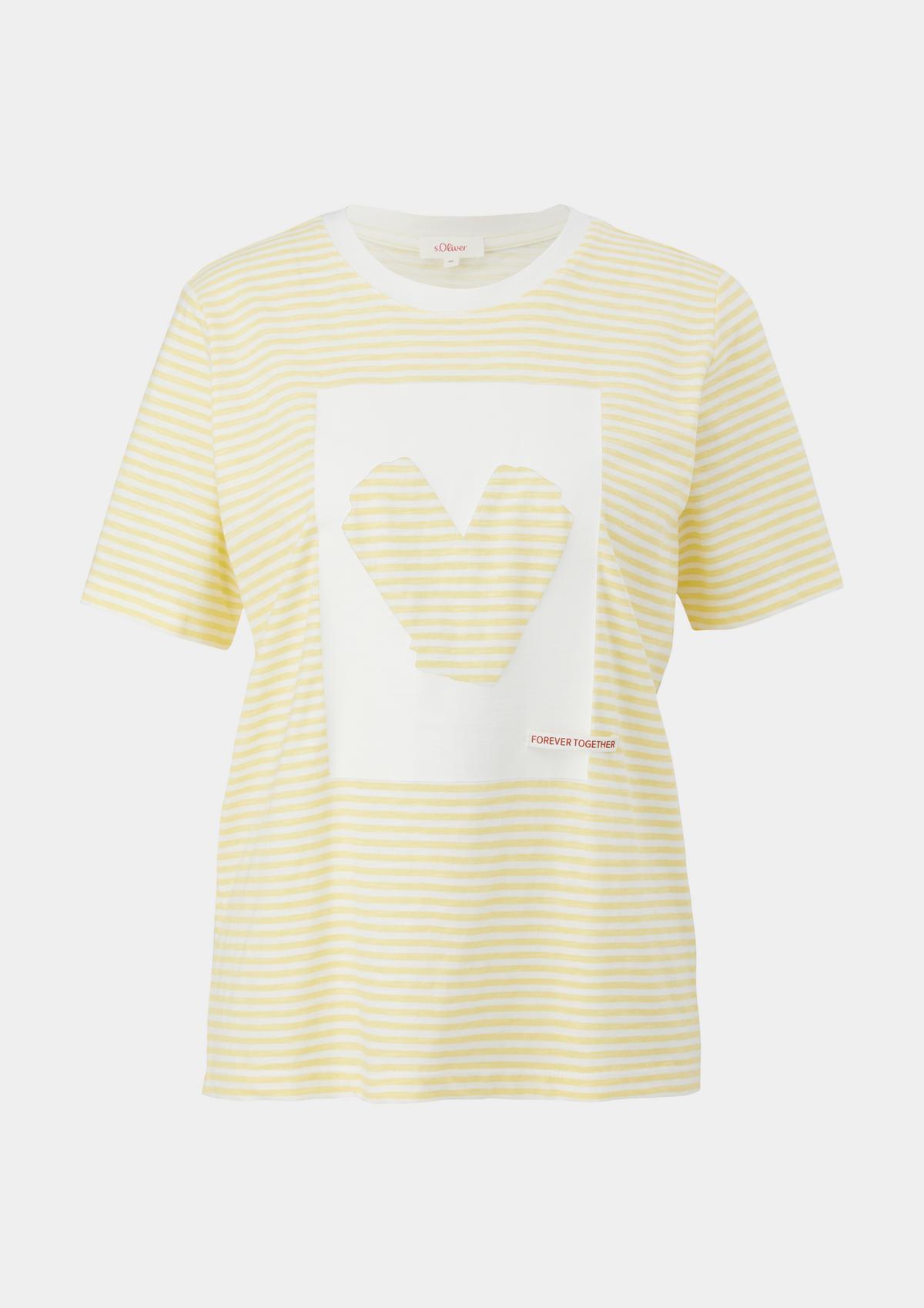 s.Oliver Striped top with front print