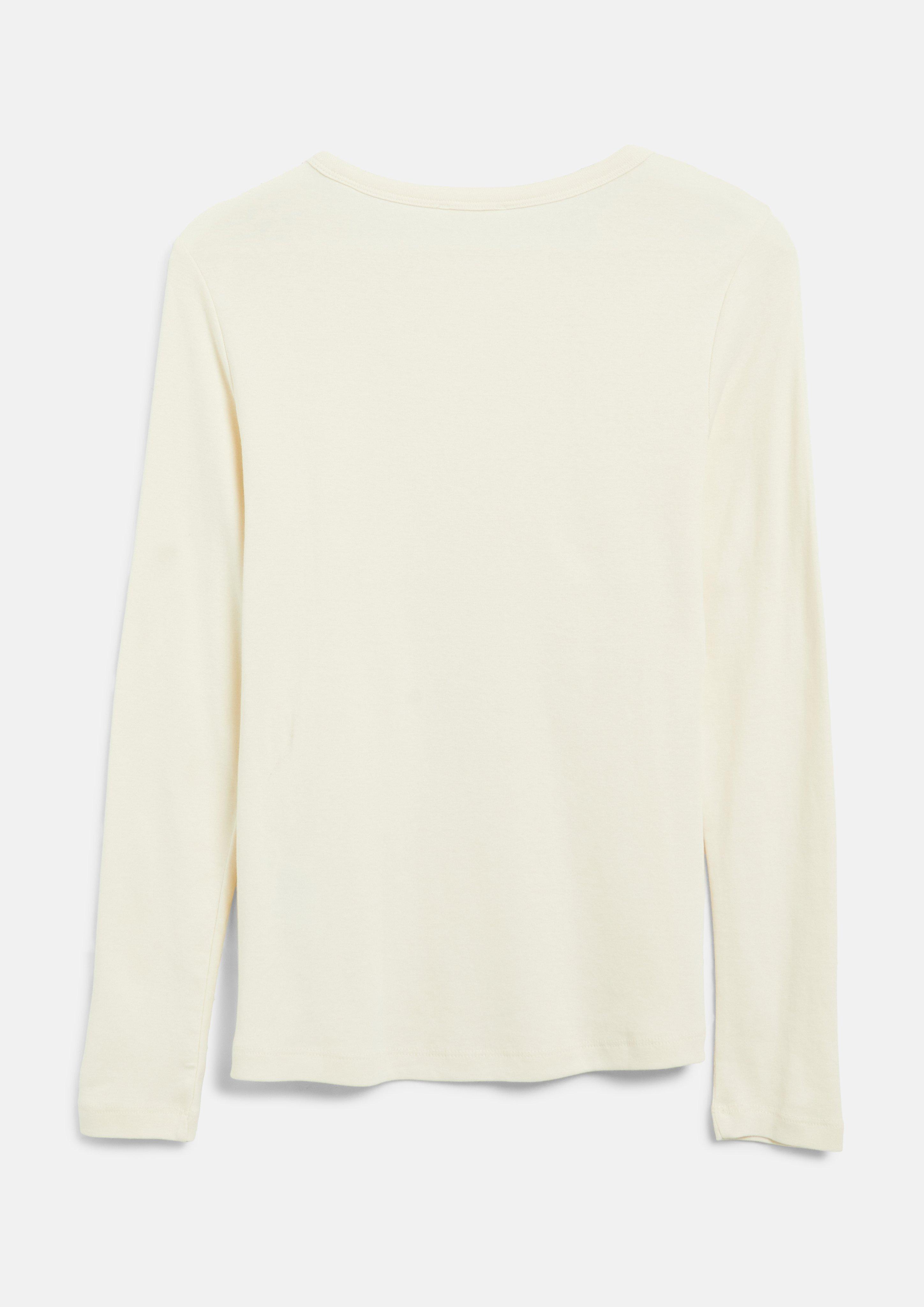 Damen Longsleeve im Slim Fit in gelb von s.Oliver