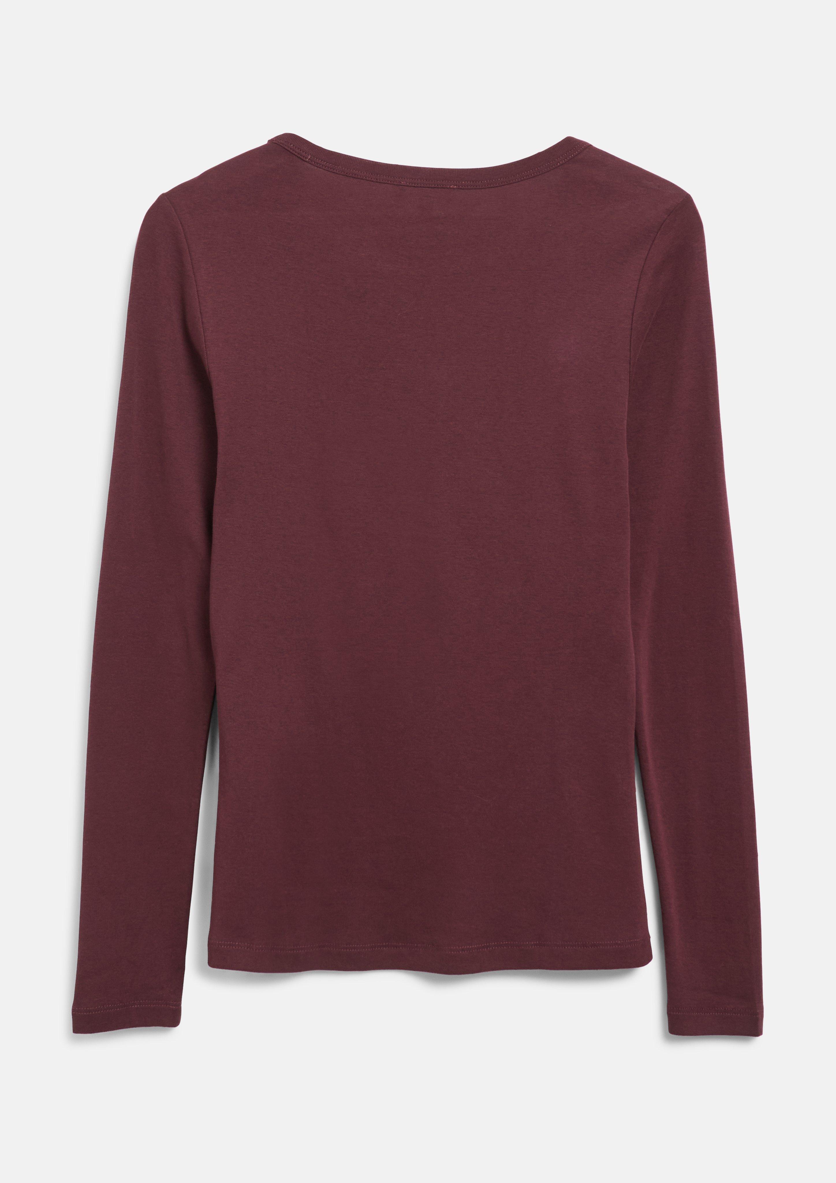 Femmes T-shirt long, coupe slim en rouge de s.Oliver