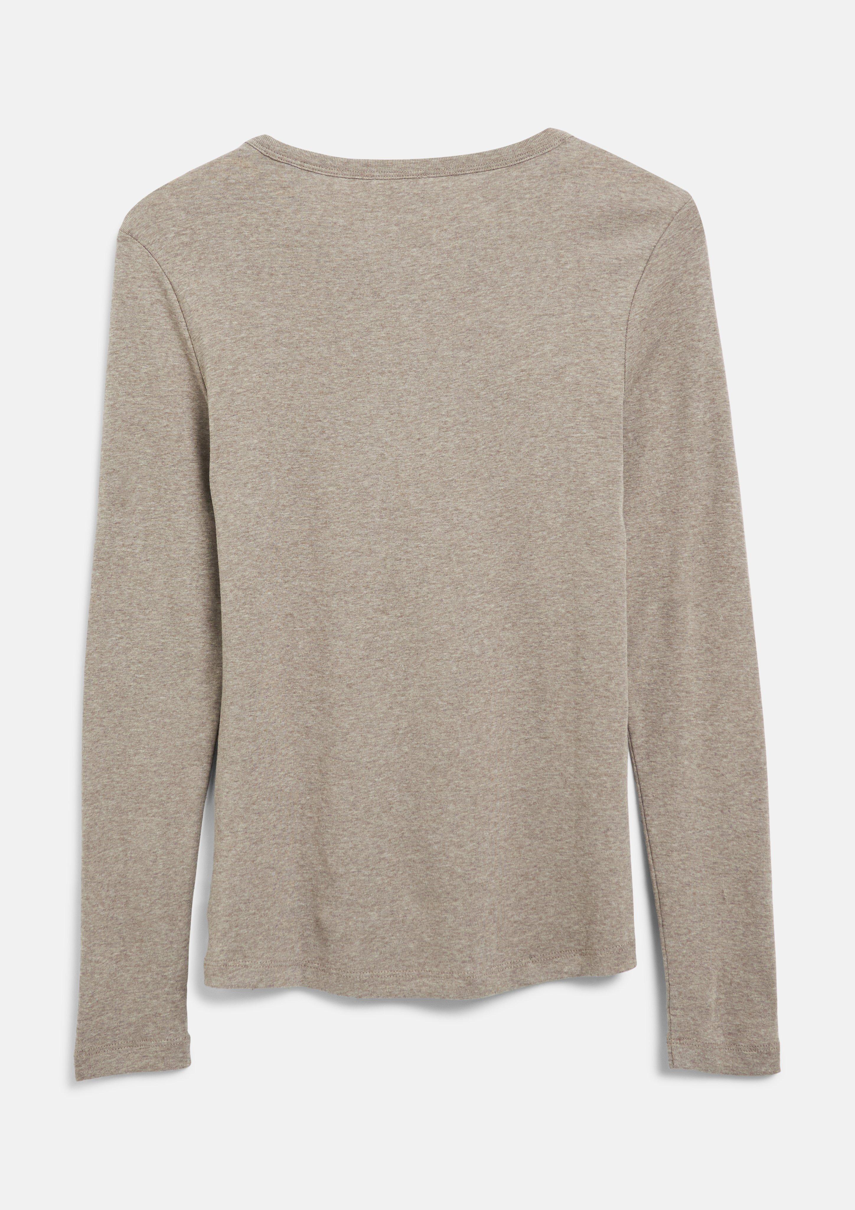 Femmes T-shirt long, coupe slim en brun de s.Oliver