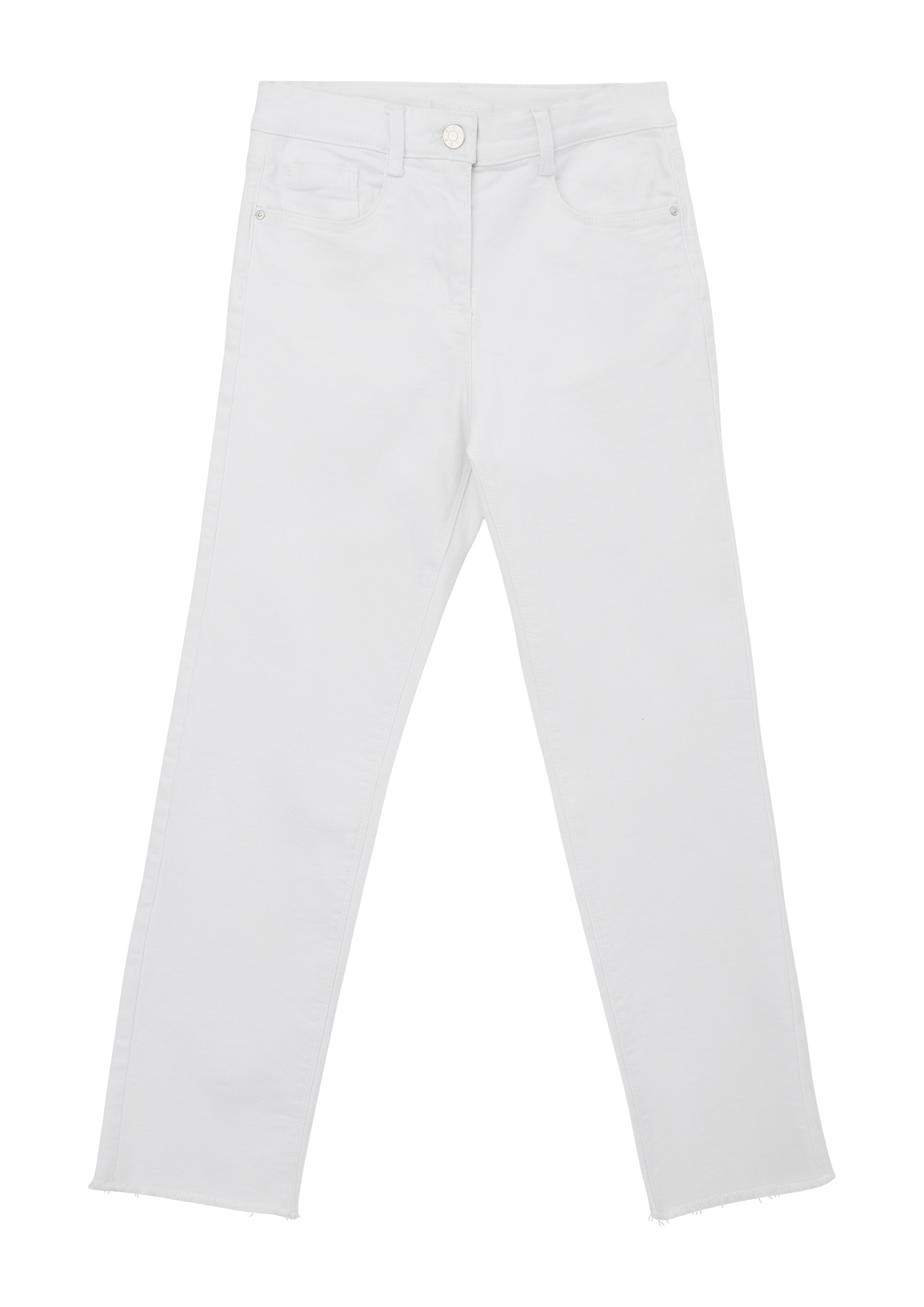 s.Oliver - Cropped-Jeans / Regular Fit / Mid Rise / Straight Leg, Mädchen, weiß