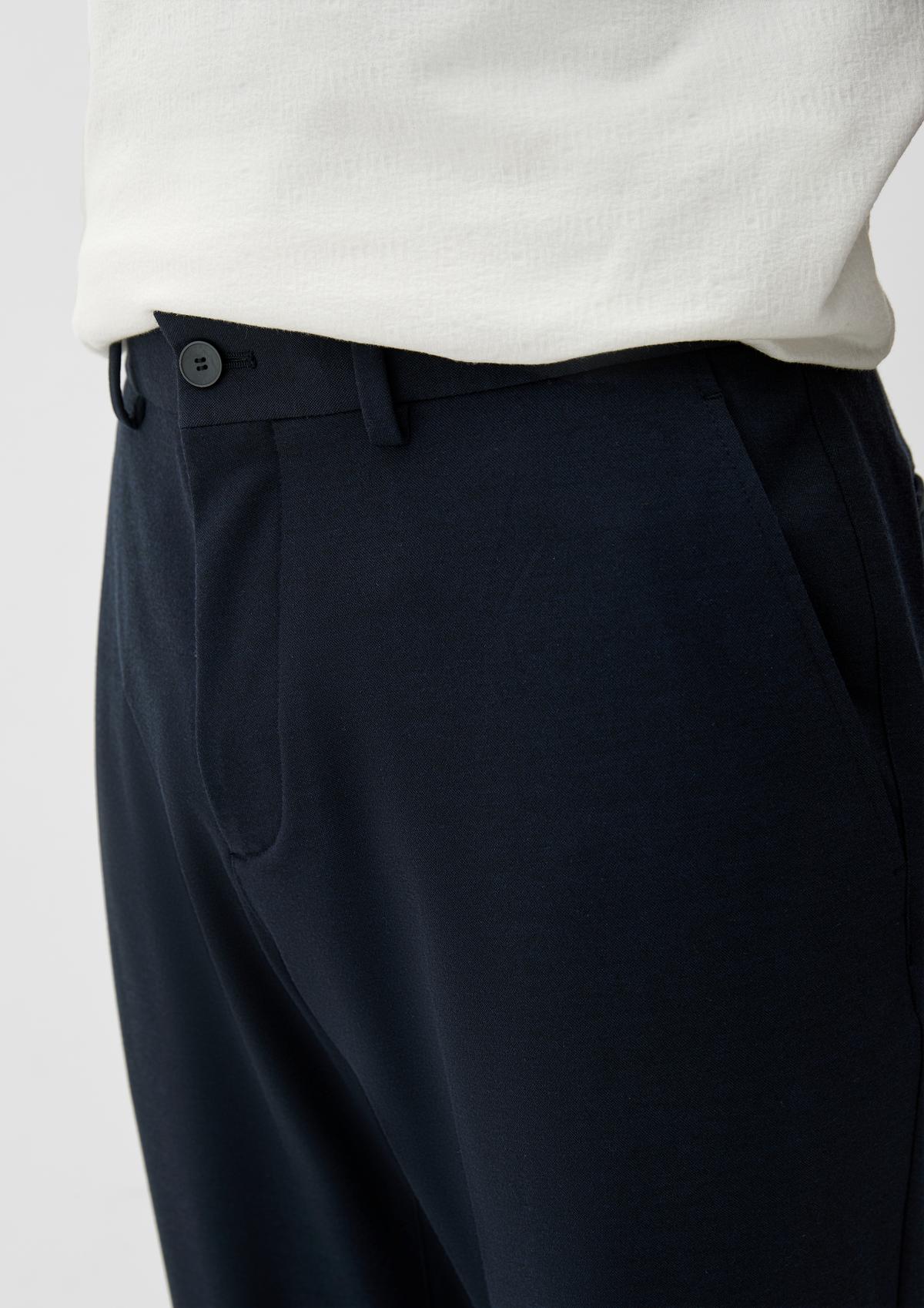 s.Oliver Slim: oblekové nohavice teplákového strihu zo strečového džerseja