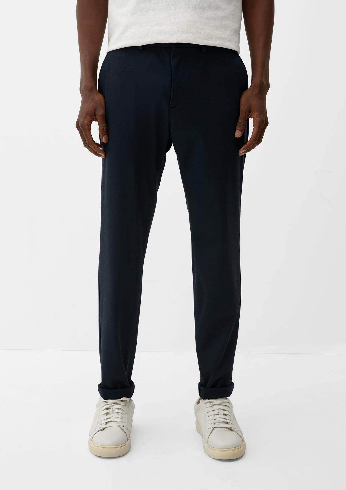 Slim fit: Tracksuit fabric trousers made of stretch jersey