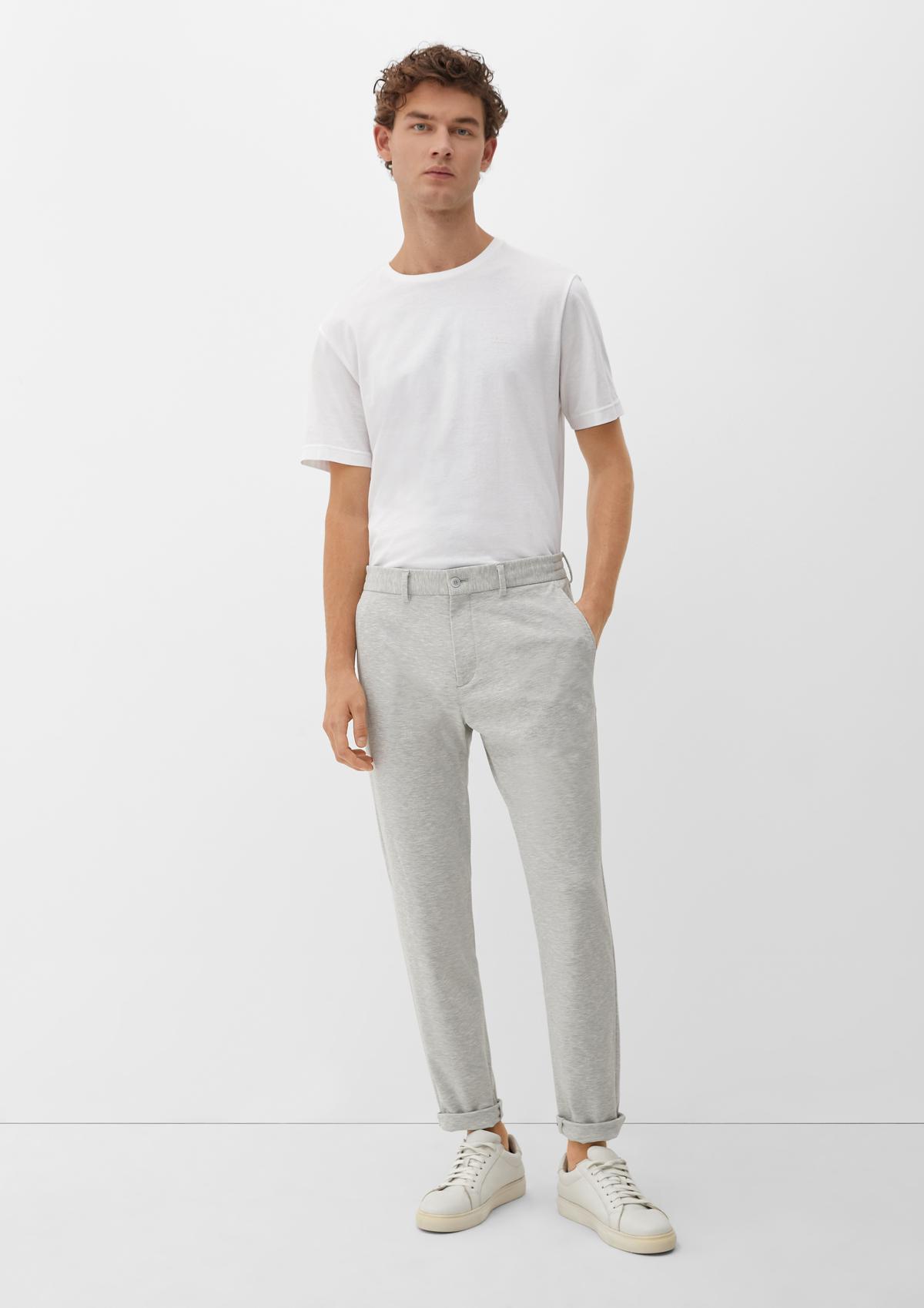 Slim fit: Tracksuit fabric trousers made of stretch jersey