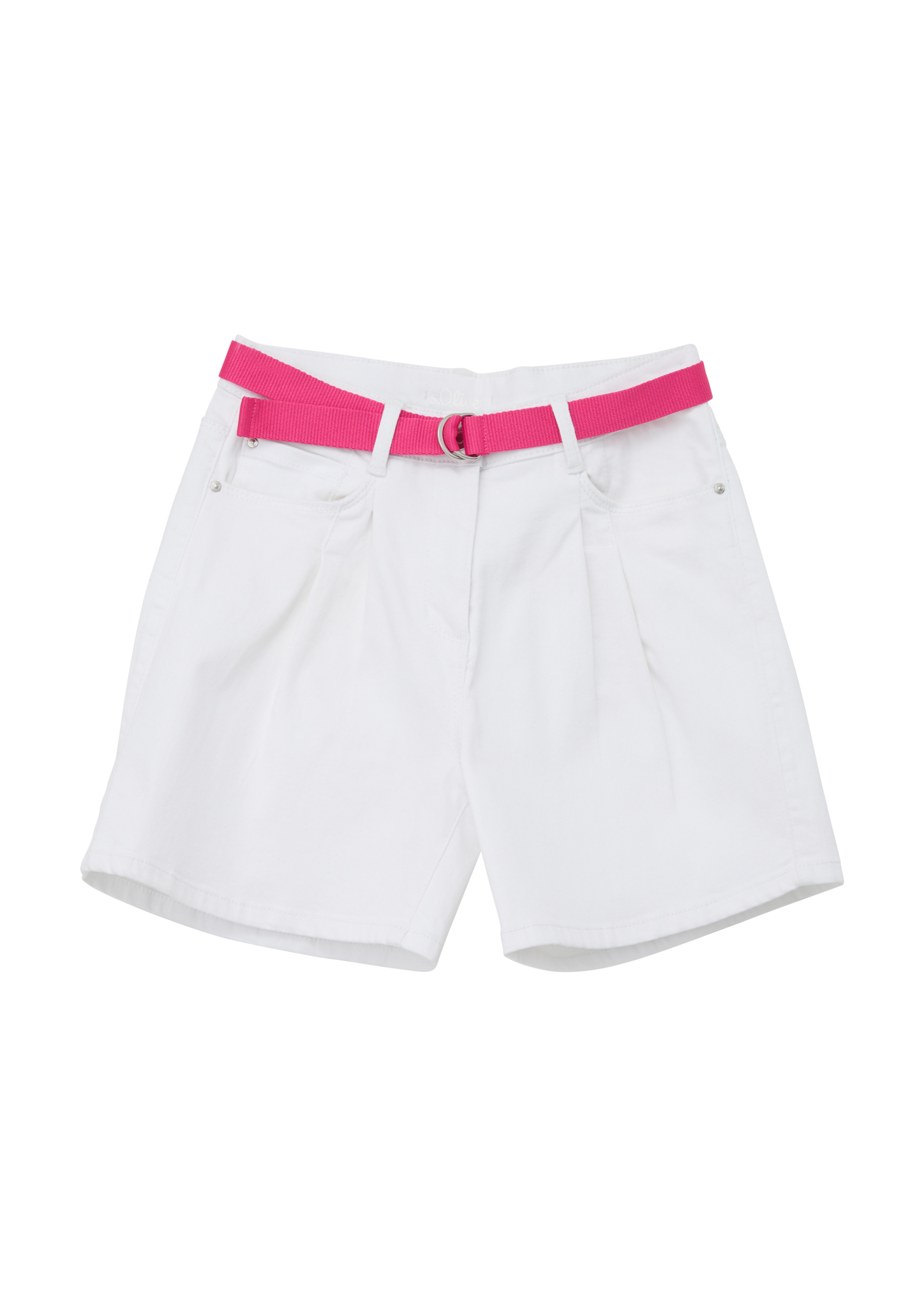 s.Oliver - Highwaist-Shorts, Mädchen, weiß