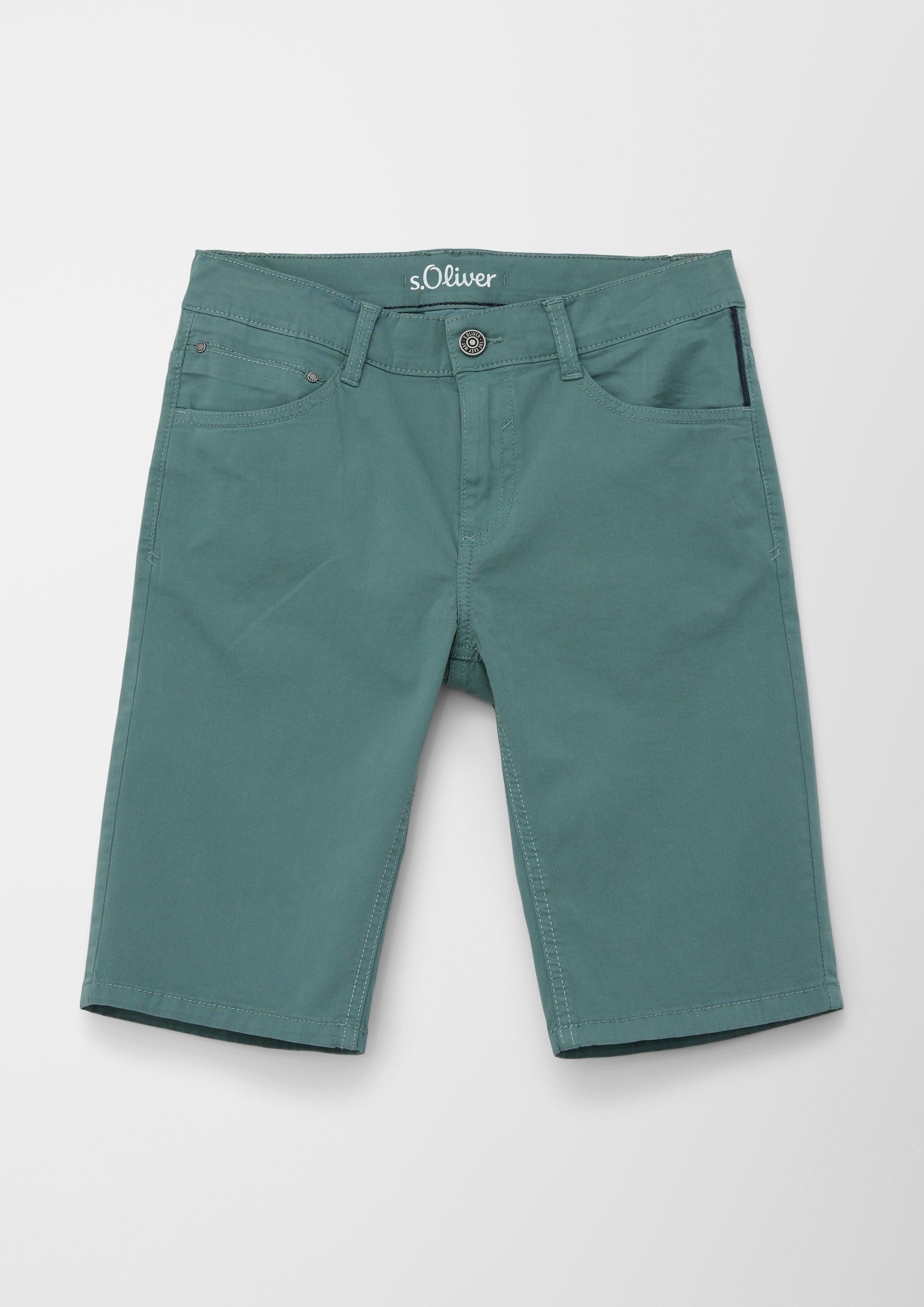 Regular Bermuda aus Popeline petrol s.Oliver