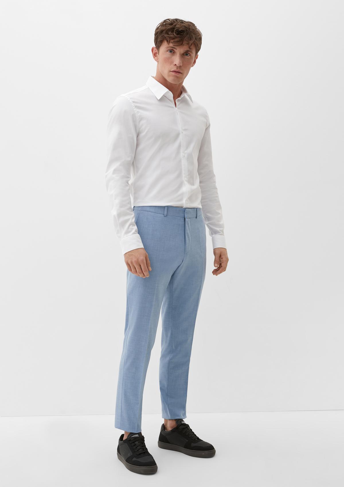 Slim fit: trousers in blended wool