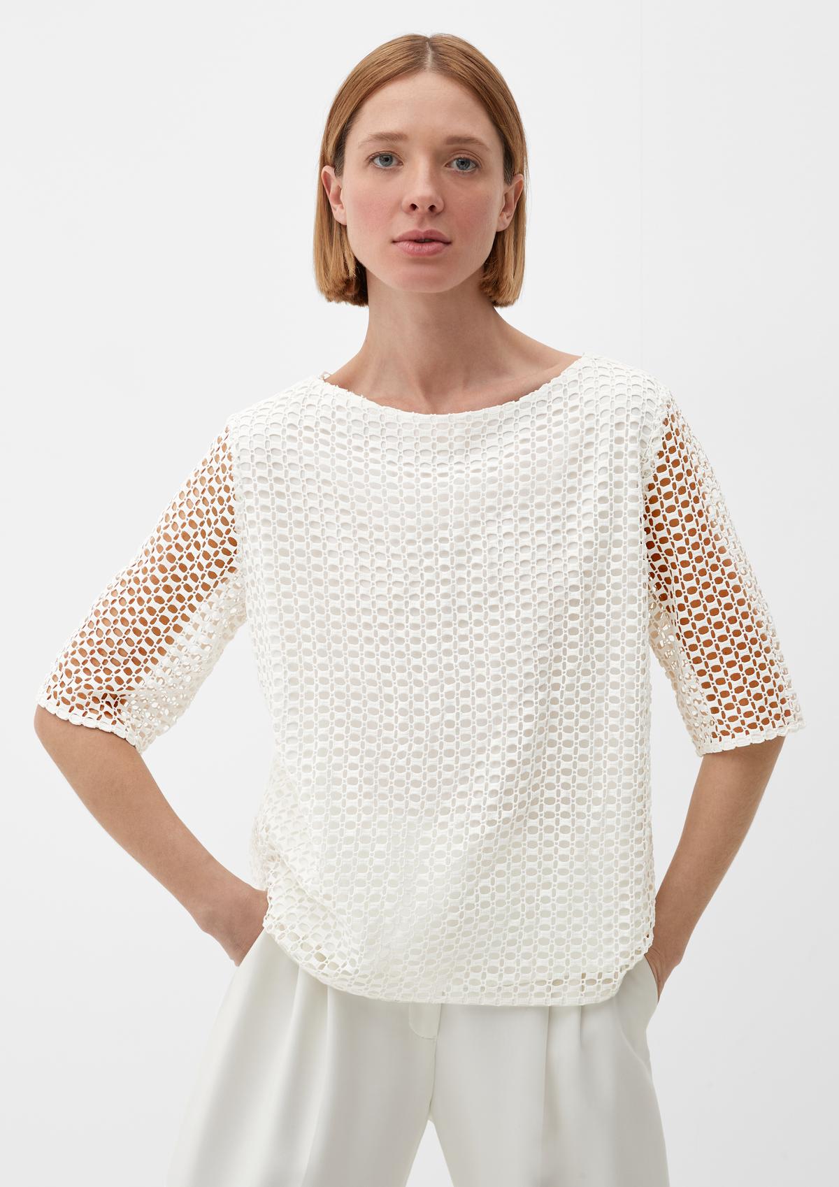 s.Oliver Blouse made of crocheted lace