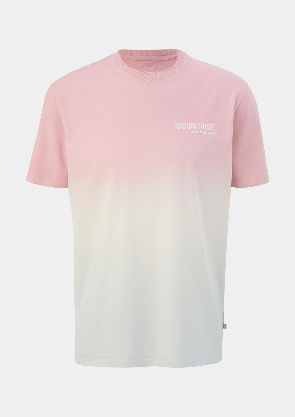 Baumwollshirt mit Farbverlauf - rosa