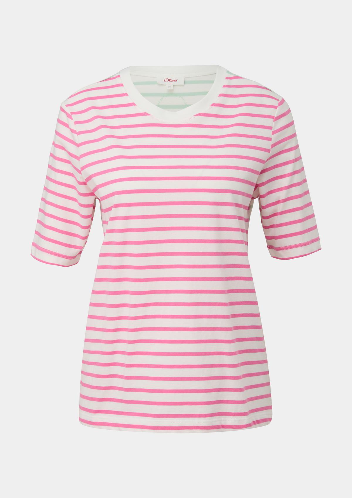 s.Oliver Striped top with colour blocking