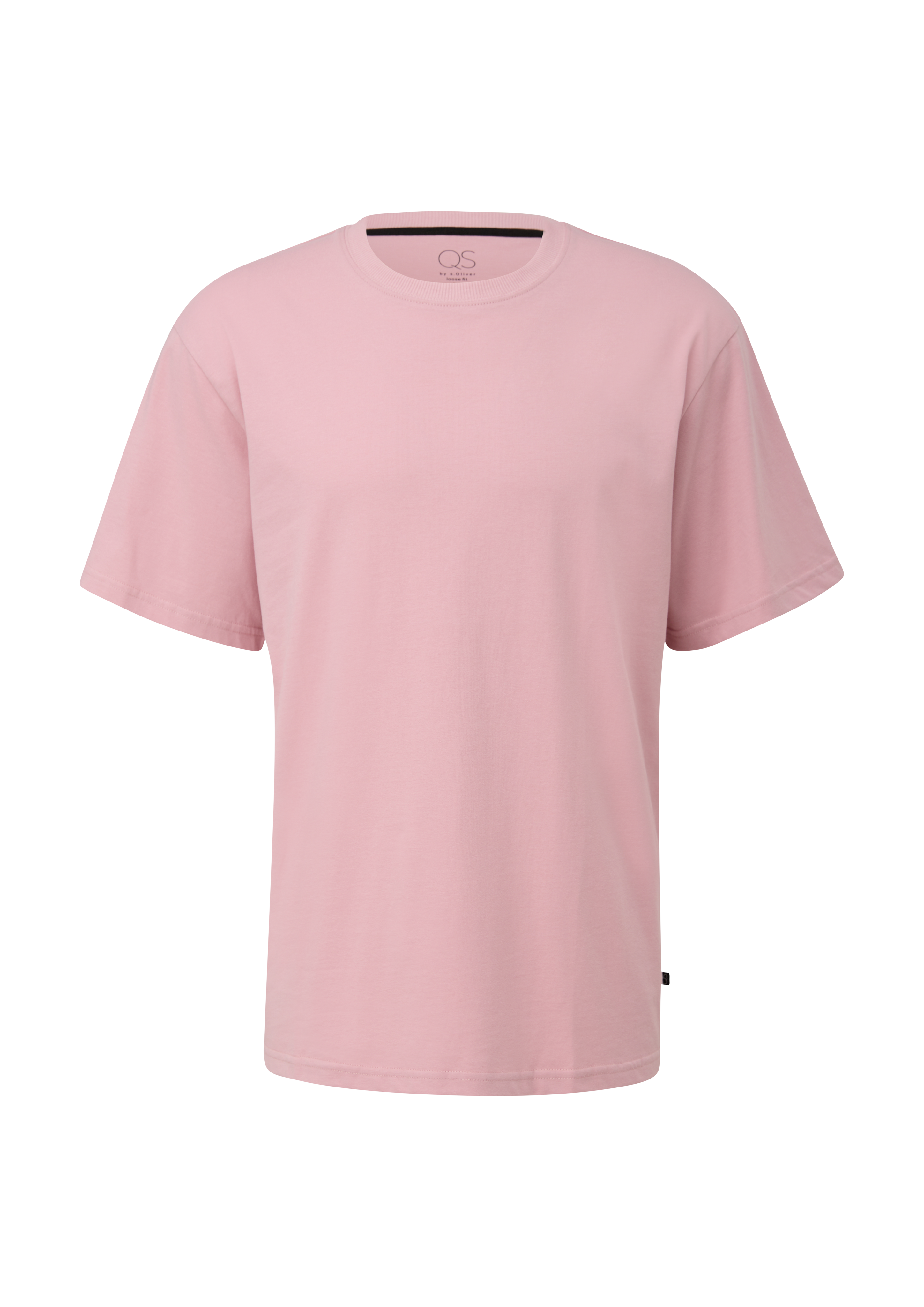 QS - T-Shirt im Loose Fit mit Rückenprint, Herren, Rosa