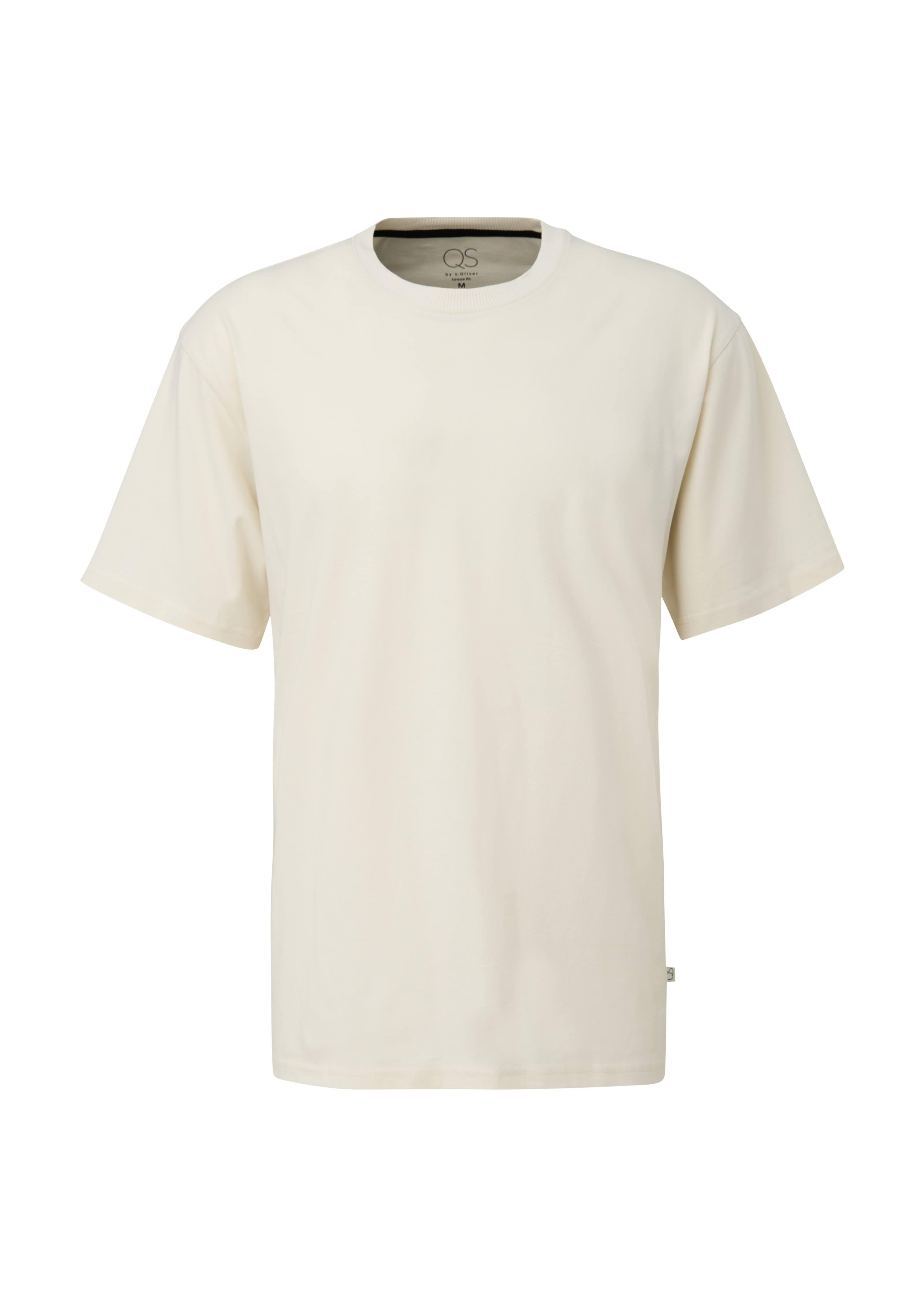 QS - T-Shirt im Loose Fit mit Rückenprint, Herren, Beige