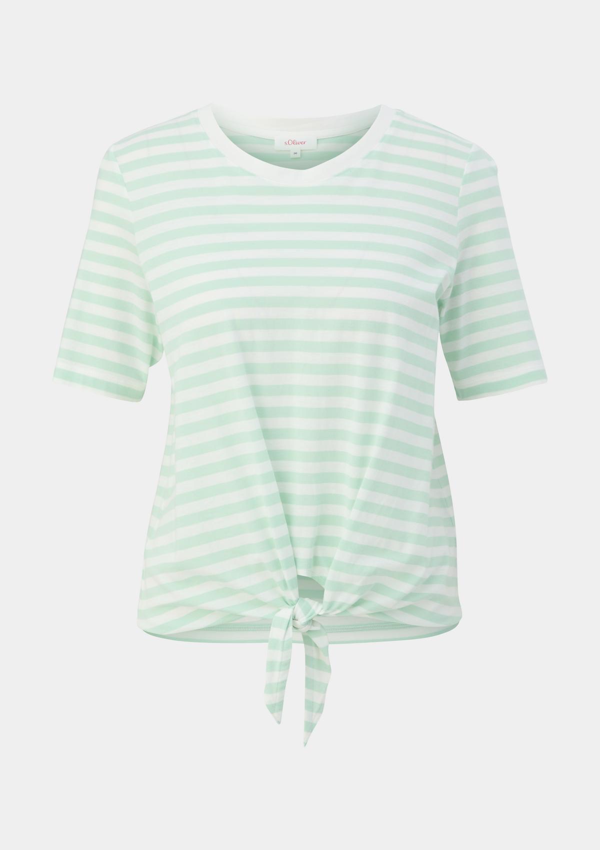 s.Oliver T-shirt à rayures orné d’un nœud