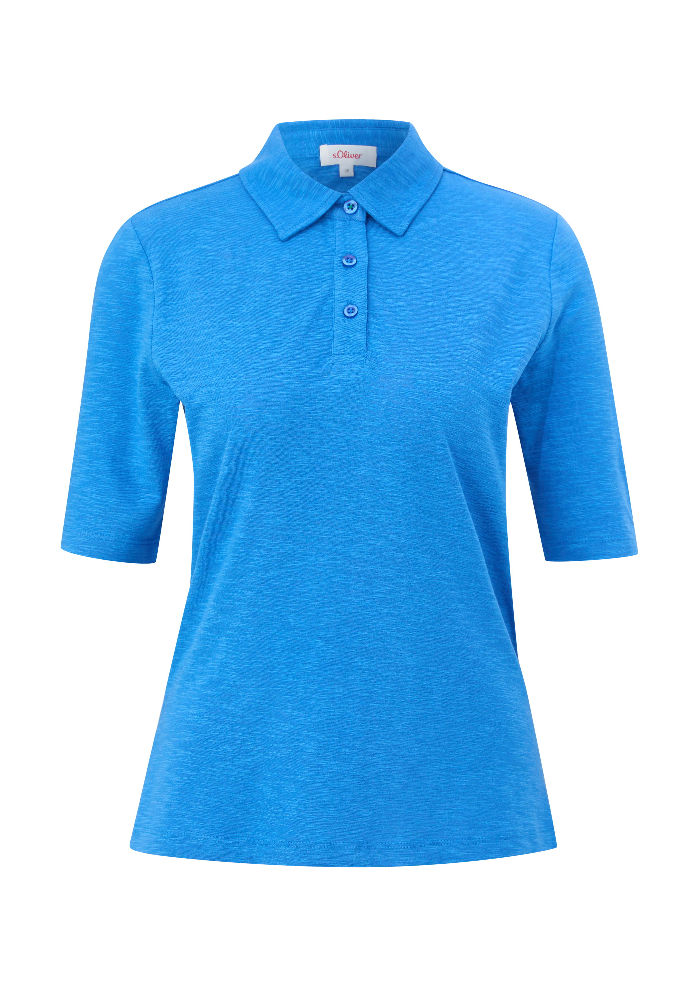 s.Oliver - Poloshirt aus Viskosemix, Damen, blau