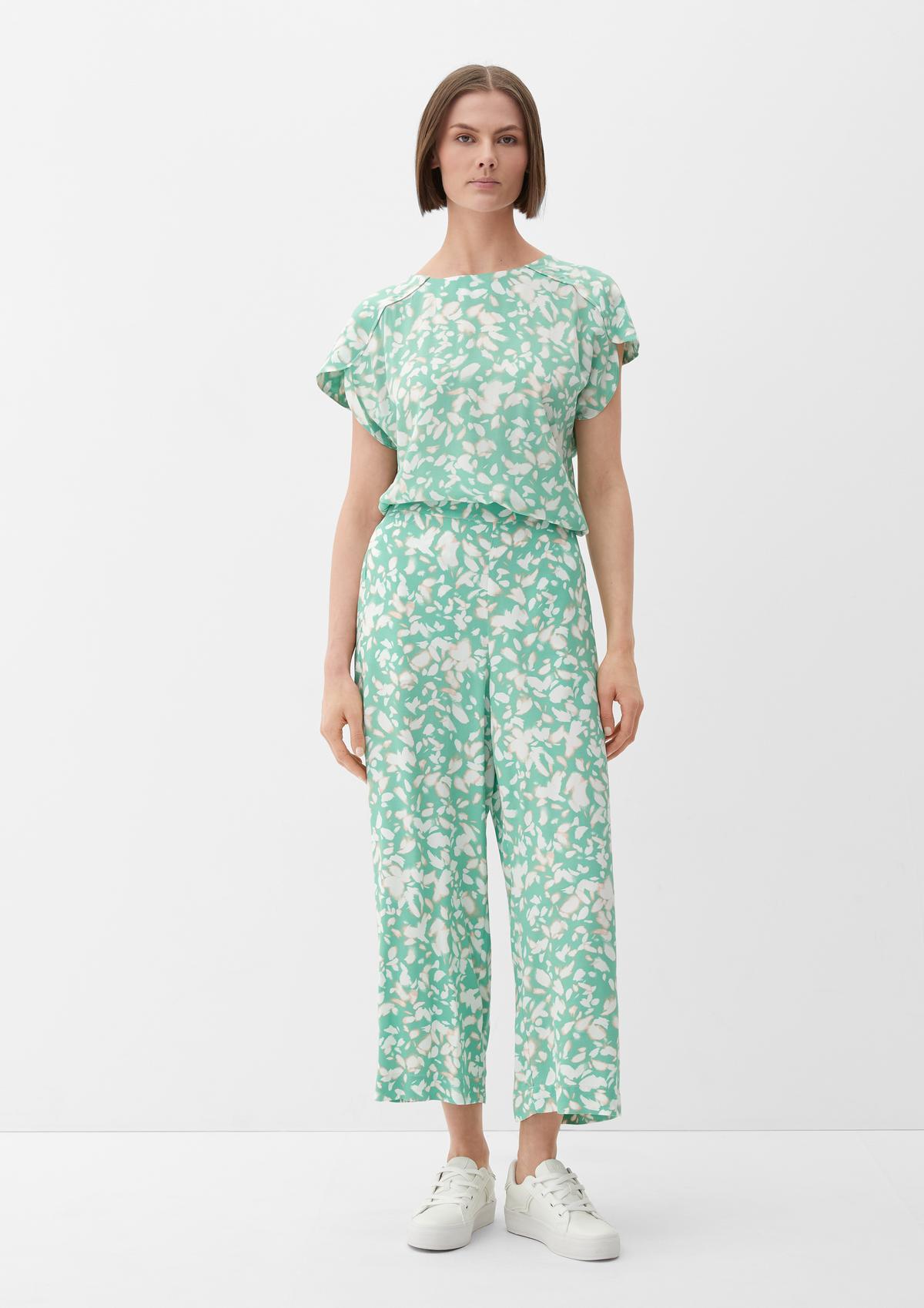 s.Oliver Regular fit: Cloth trousers with an all-over print