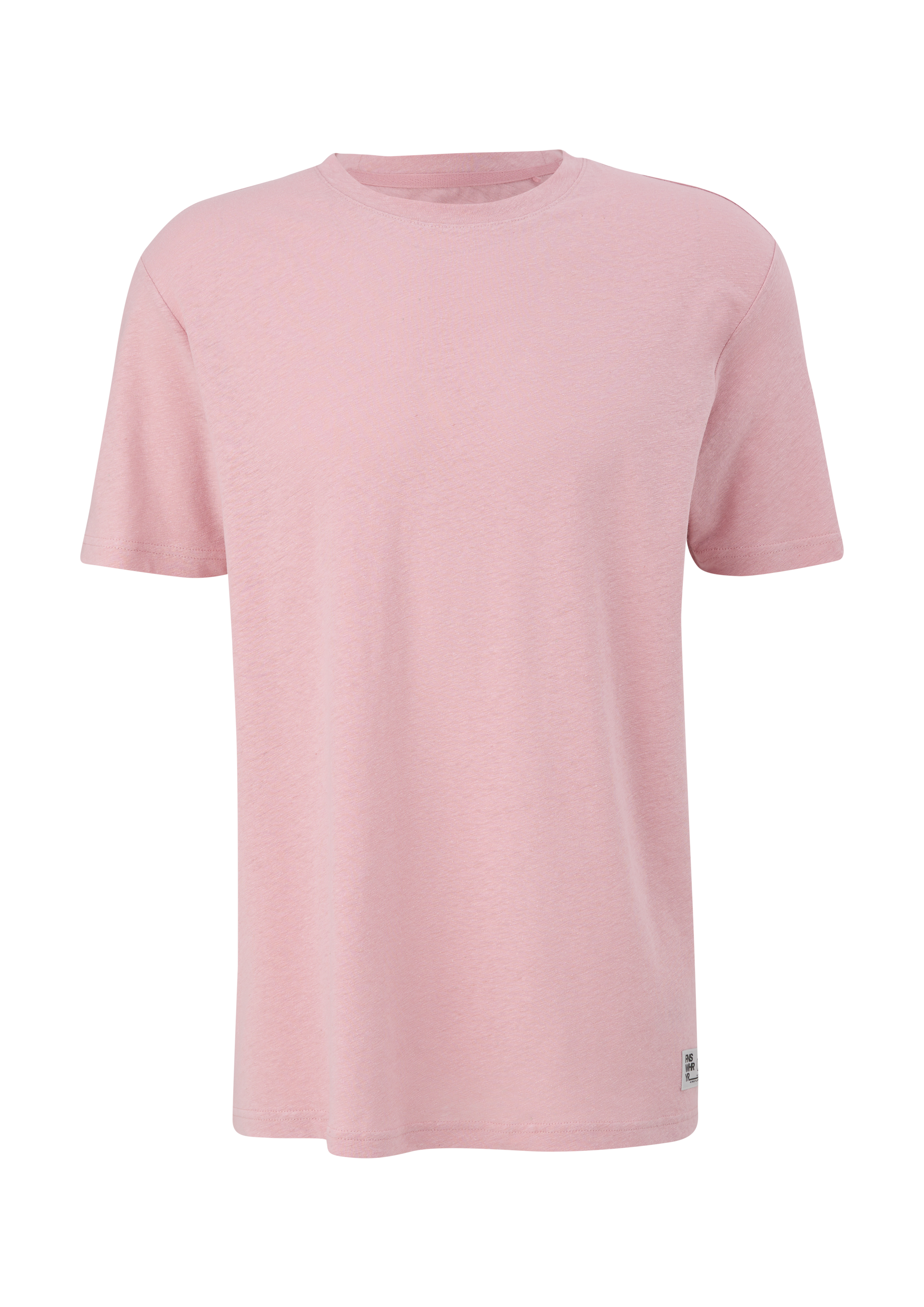 QS - T-Shirt aus Leinenmix, Herren, Rosa