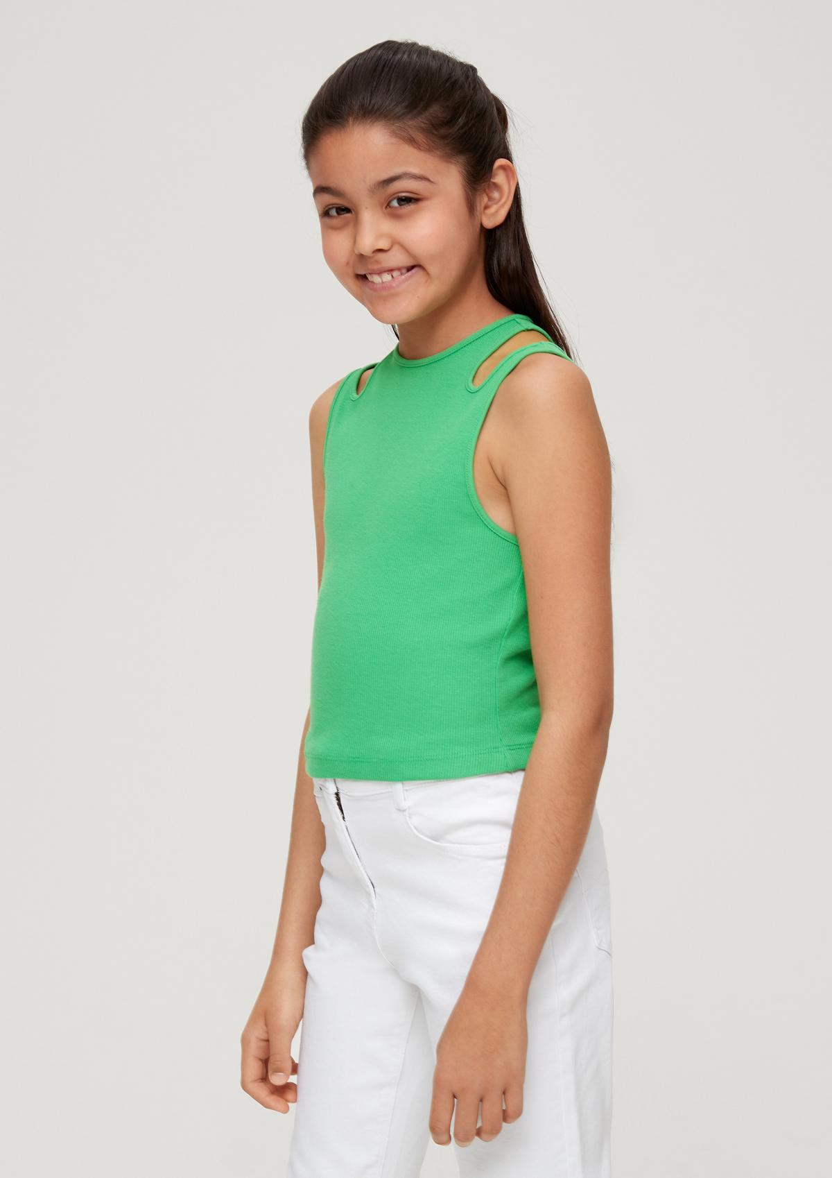 s.Oliver Sleeveless top with a ribbed texture