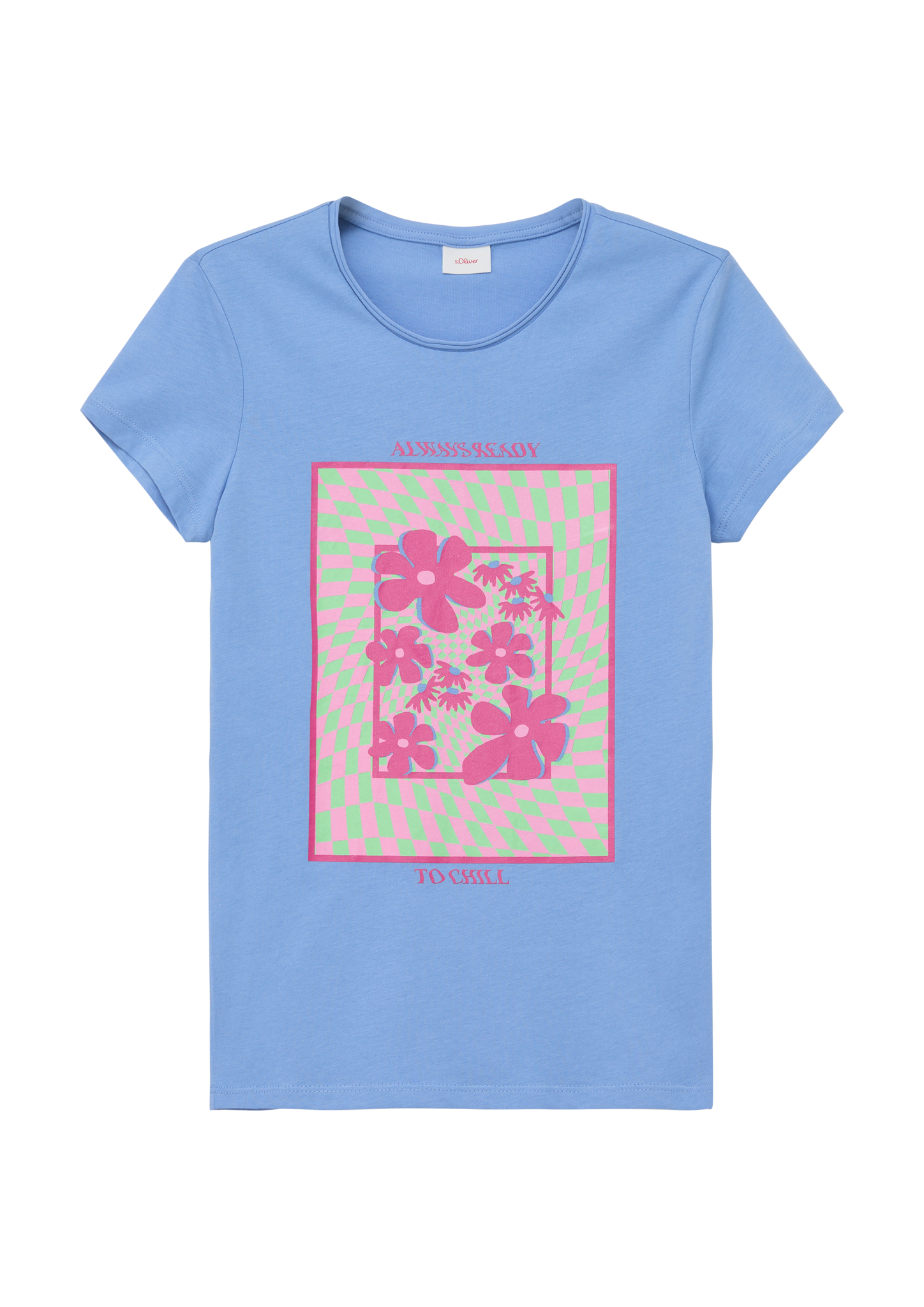 s.Oliver - T-Shirt mit Frontprint, Mädchen, blau