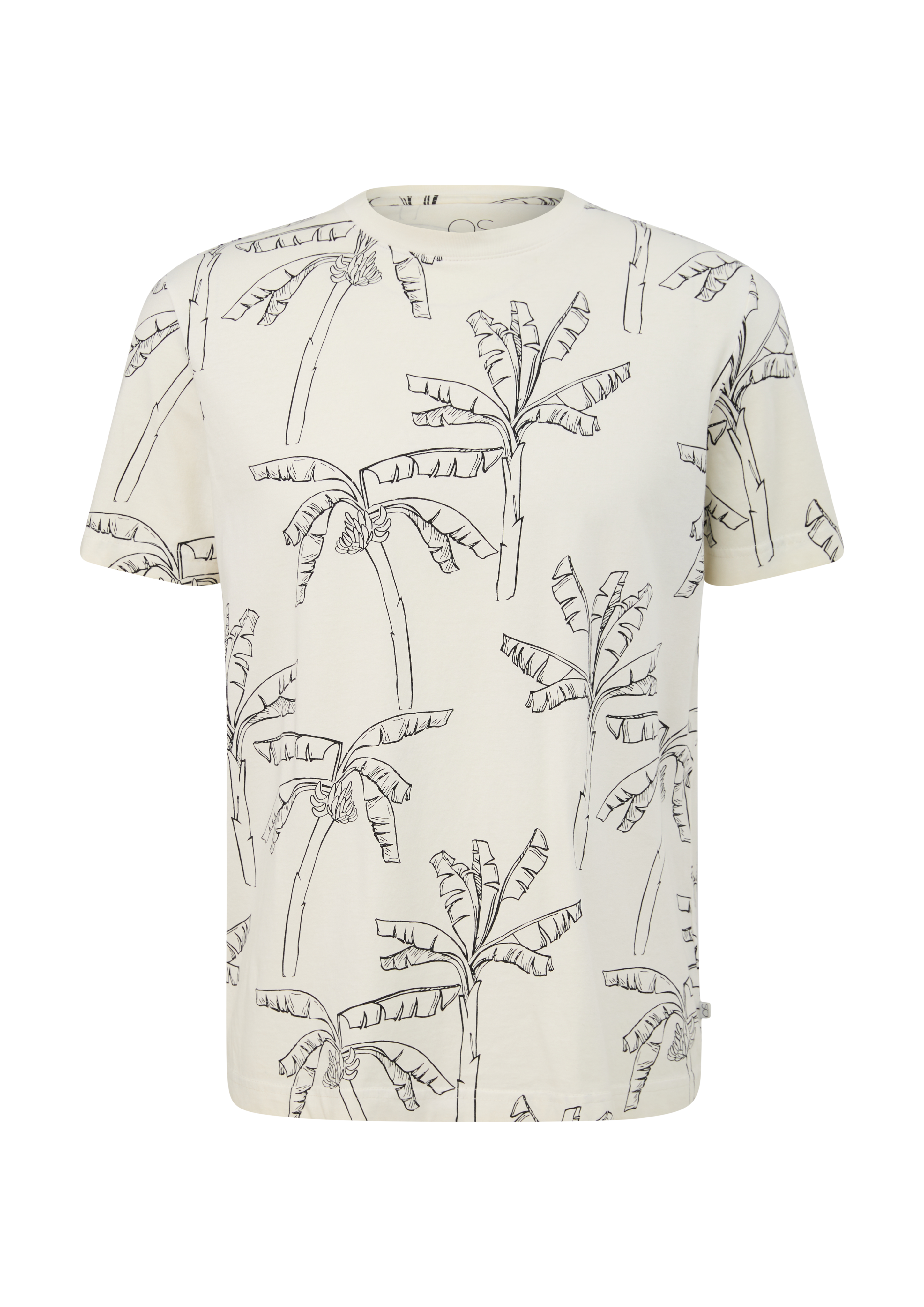 QS - T-Shirt aus reiner Baumwolle, Herren, Beige