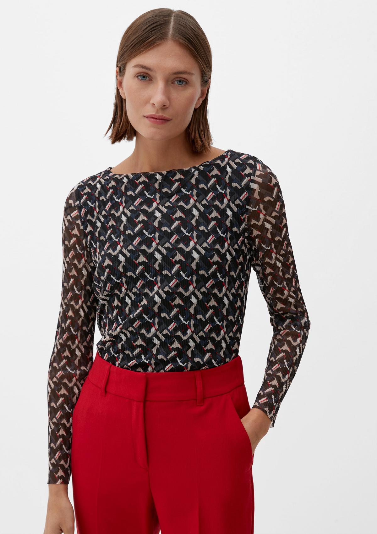 s.Oliver Pleated mesh top
