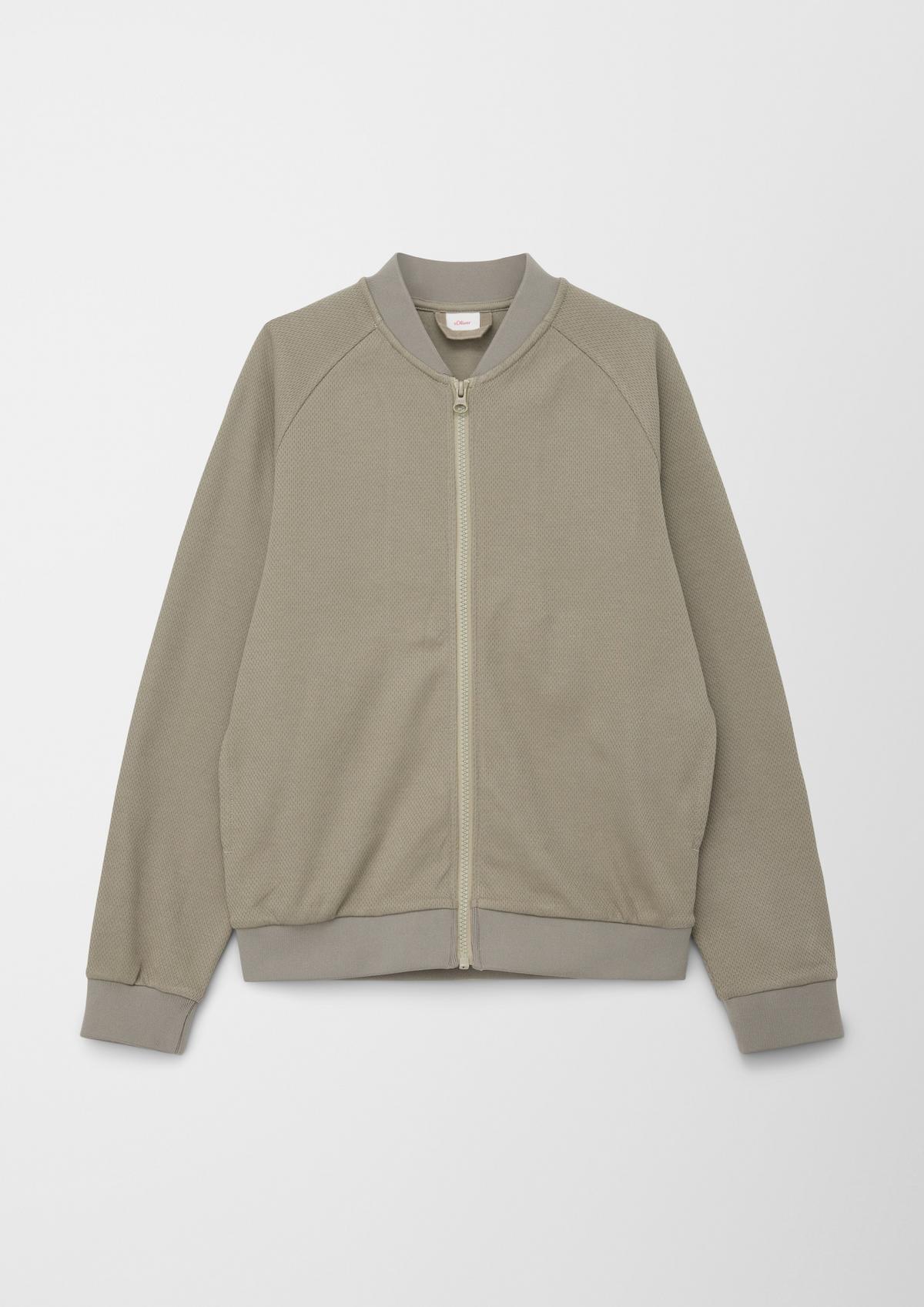 s.Oliver Bomber-style sweatshirt jacket