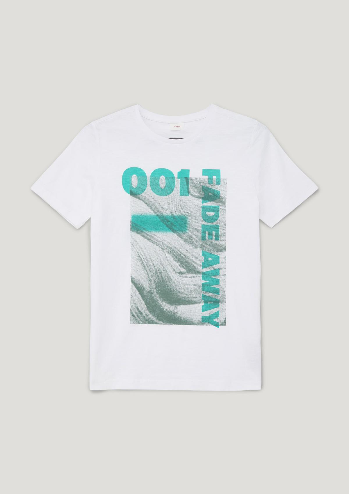 s.Oliver T-shirt à la texture fil flammé