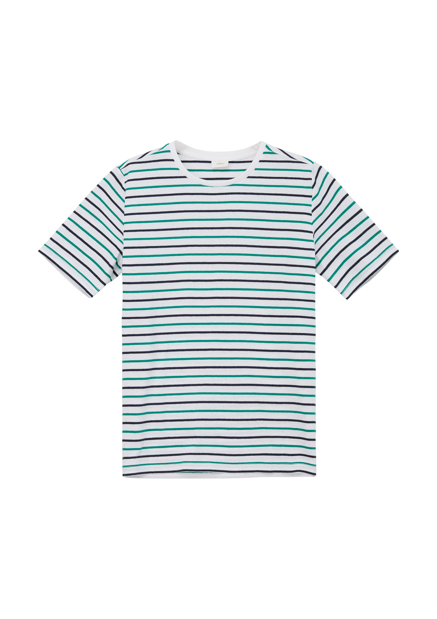 s.Oliver - T-Shirt mit Streifen, Jungen, mehrfarbig|weiß