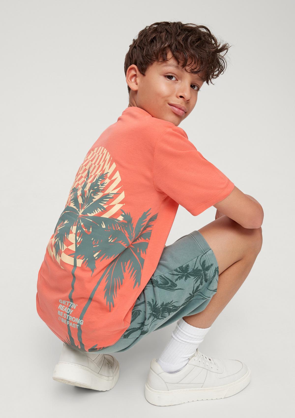 T-shirt with a back print - orange