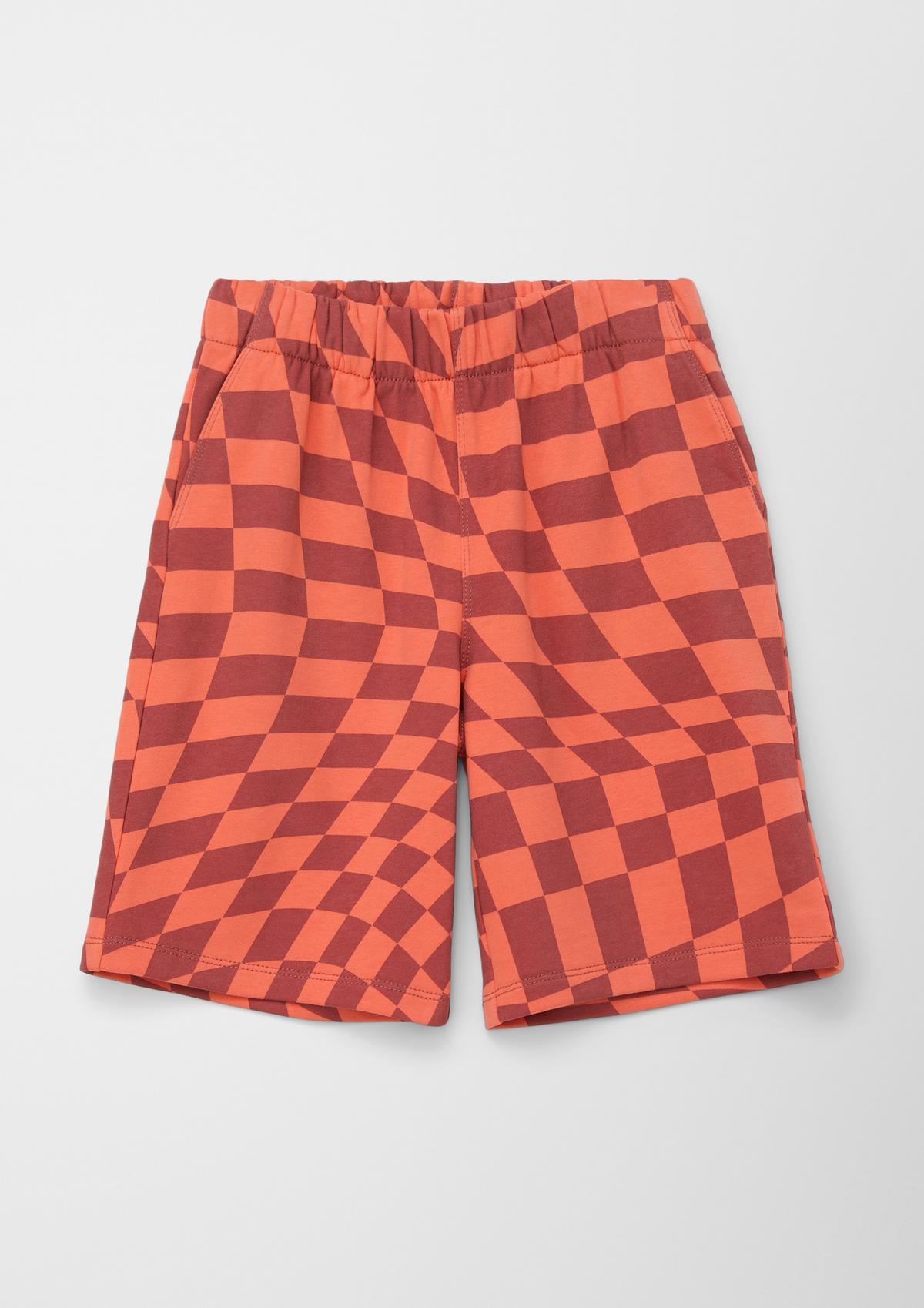 Shorts with a check print