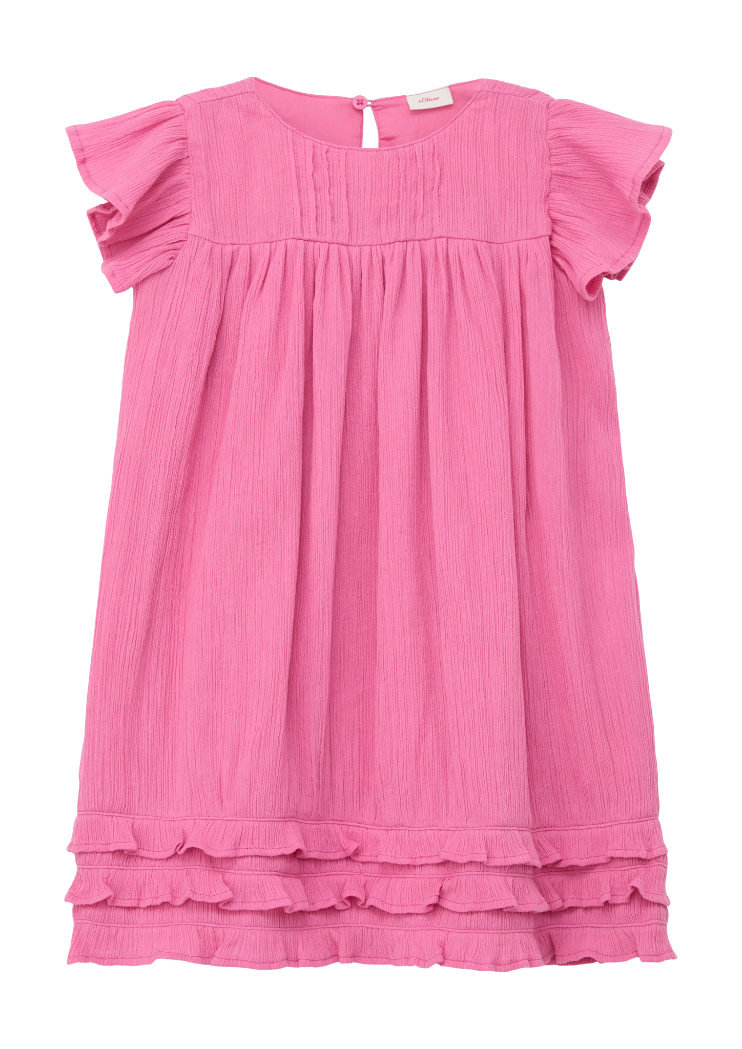 s.Oliver - A-Linien Kleid mit Rüschen, Kinder, Rosa