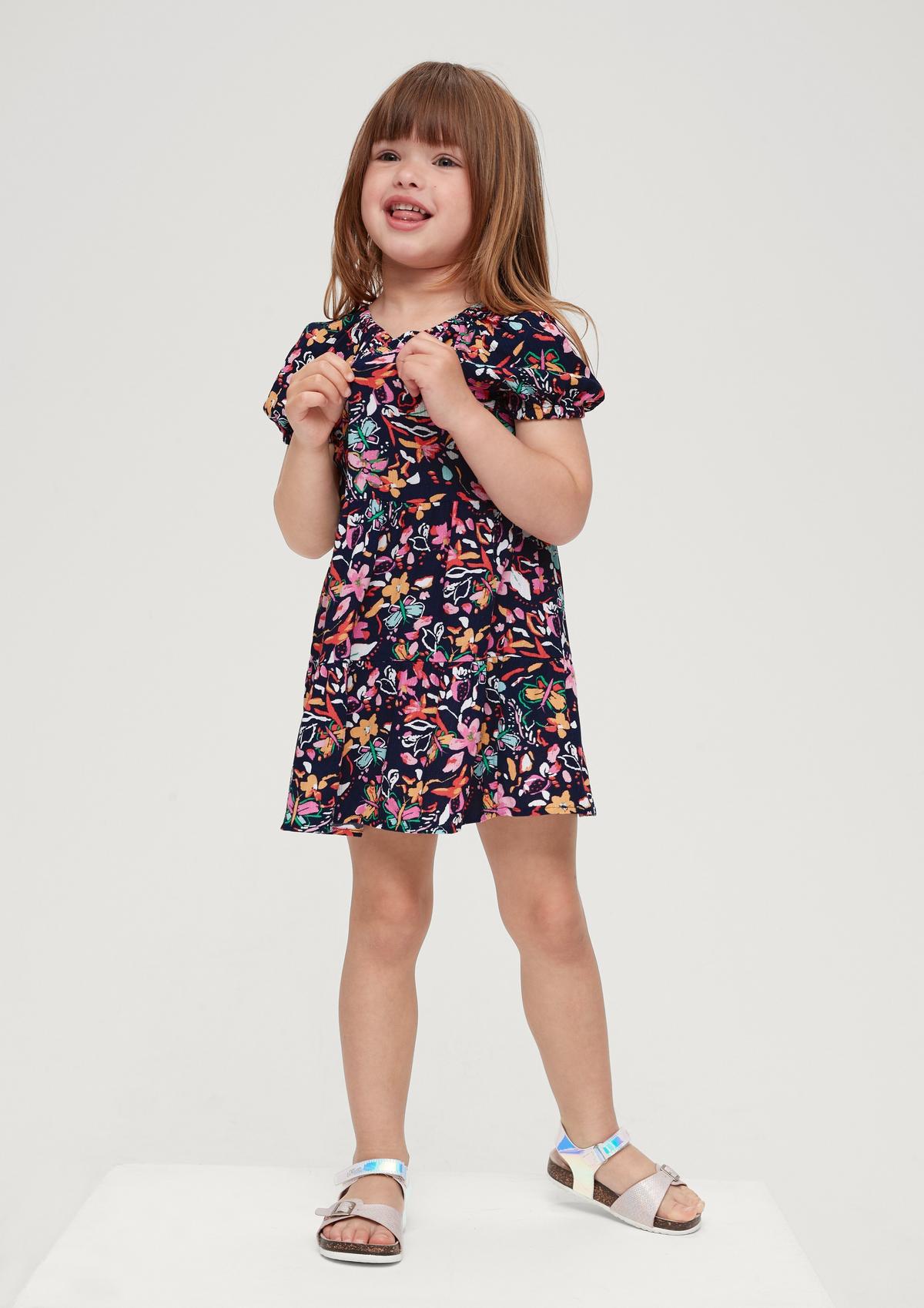s.Oliver Tiered dress with an all-over print