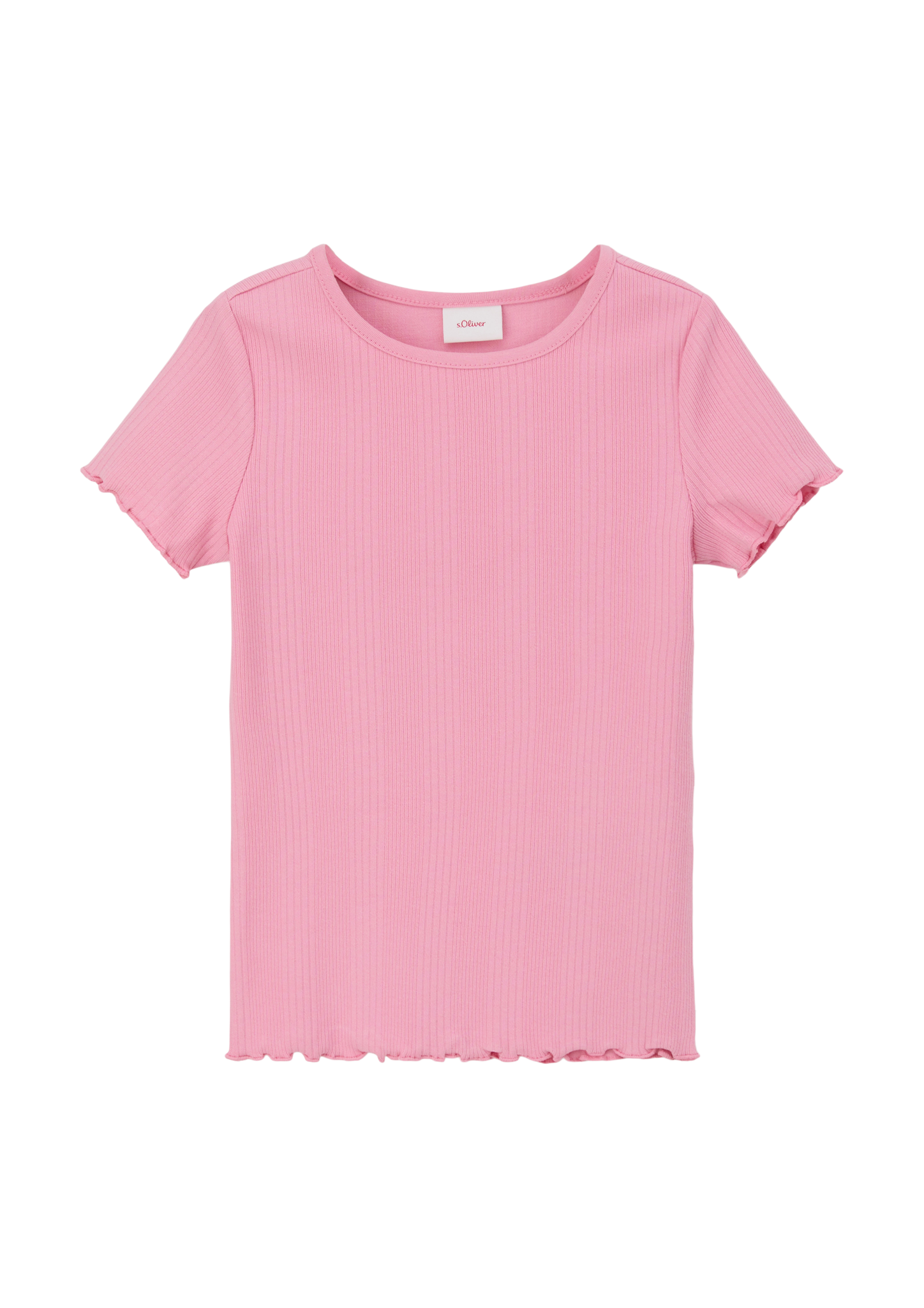 s.Oliver - T-Shirt mit Ziernähten, Kinder, Rosa