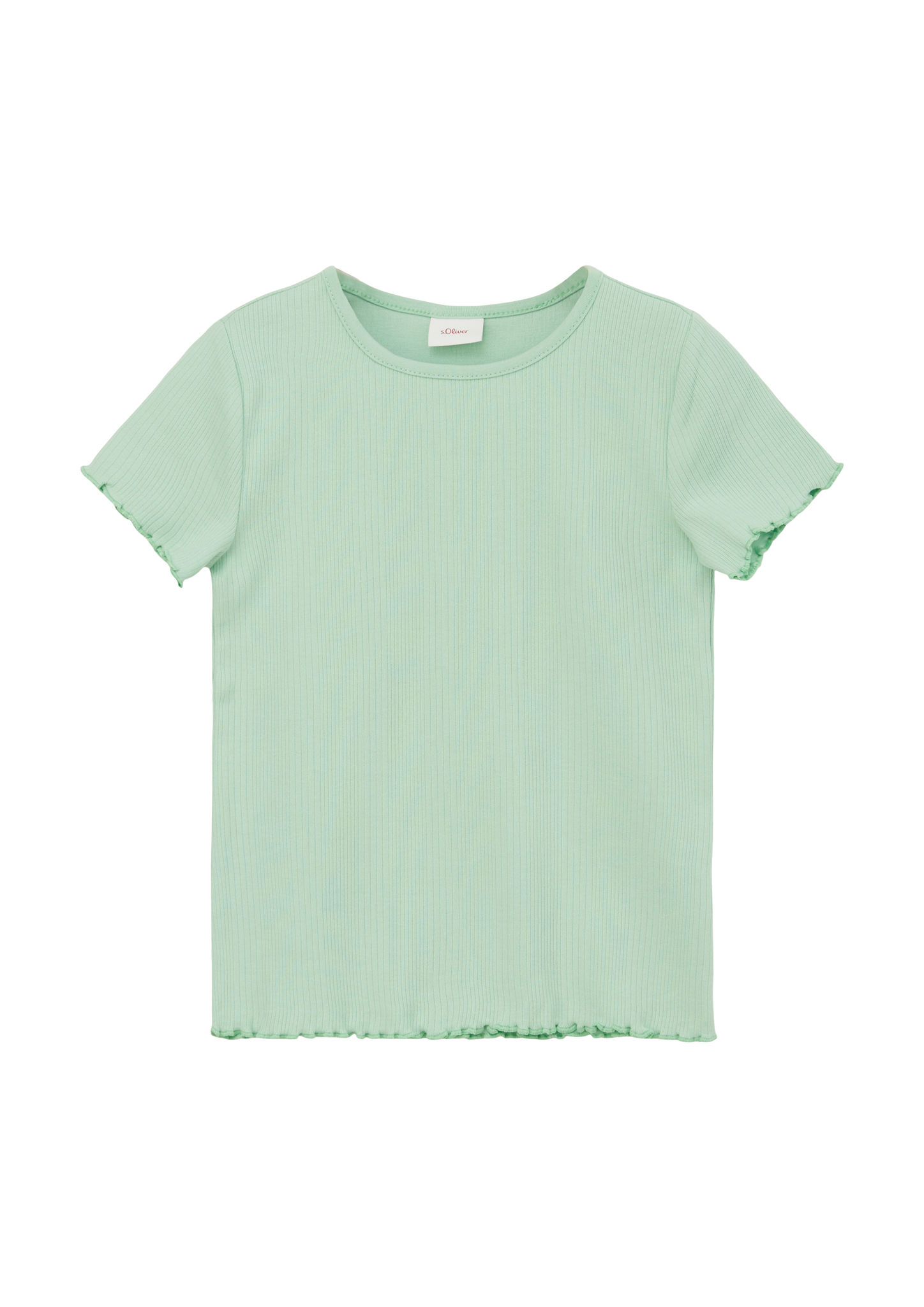 s.Oliver - T-Shirt mit Ziernähten, Kinder, grün