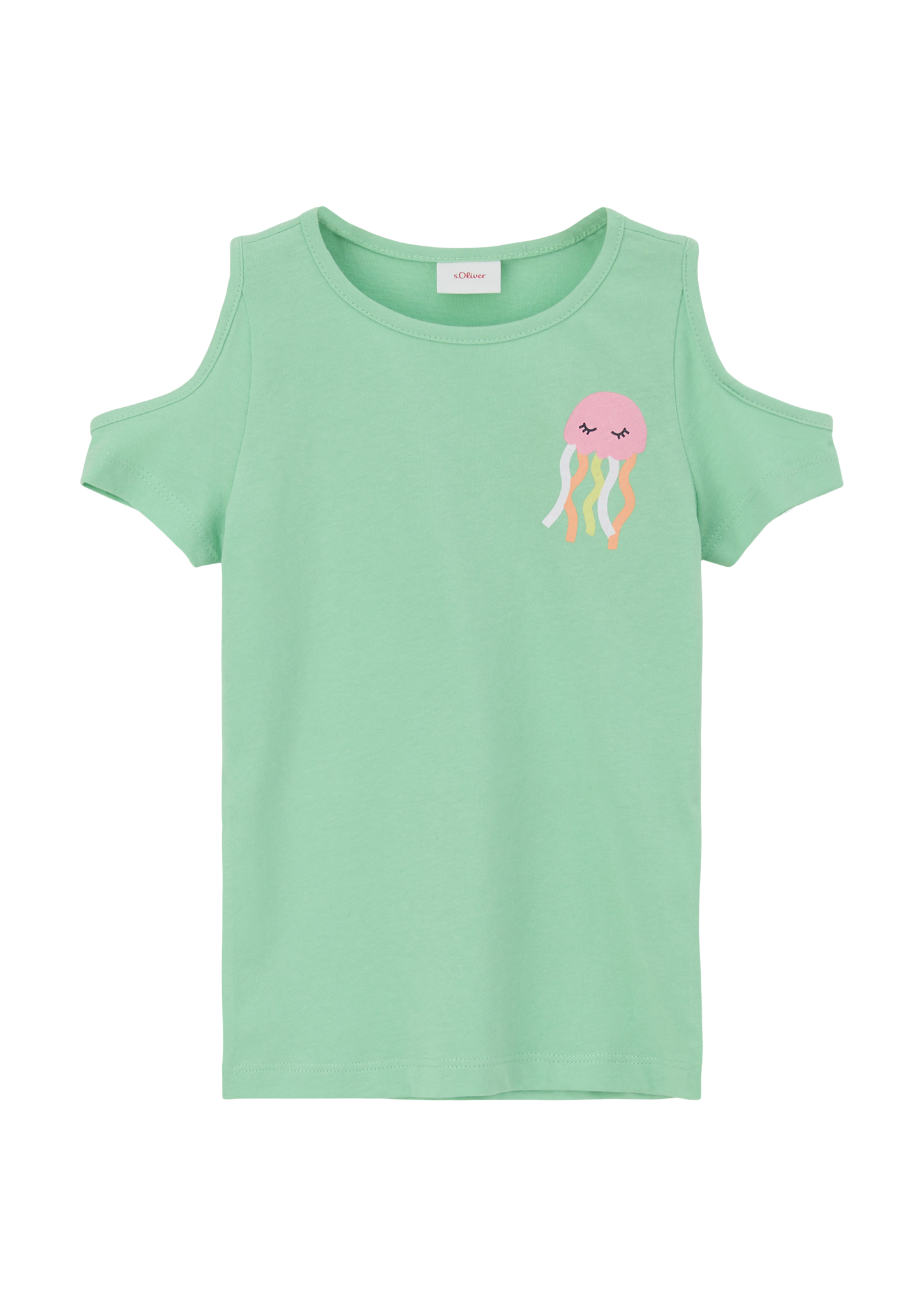 Thumbnail - s.Oliver - T-Shirt mit Glitzer-Print, Kinder, grün