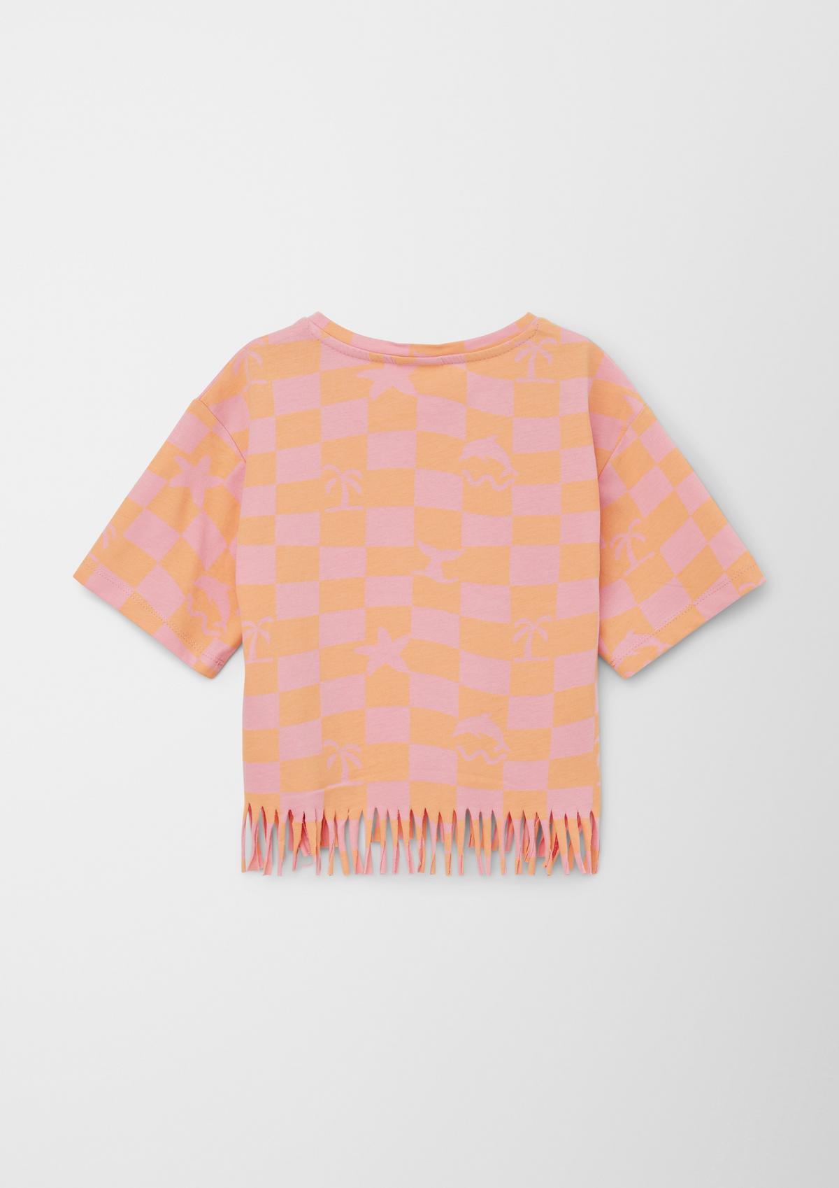 s.Oliver T-shirt with a fringed hem