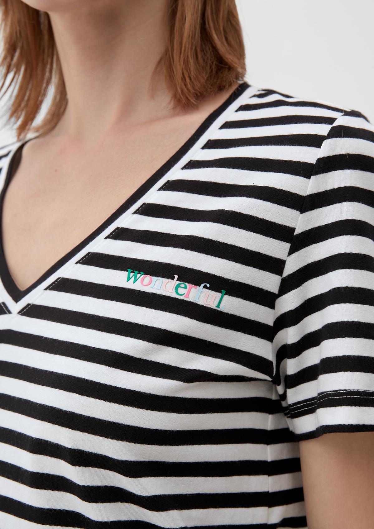 s.Oliver Striped top with a front print