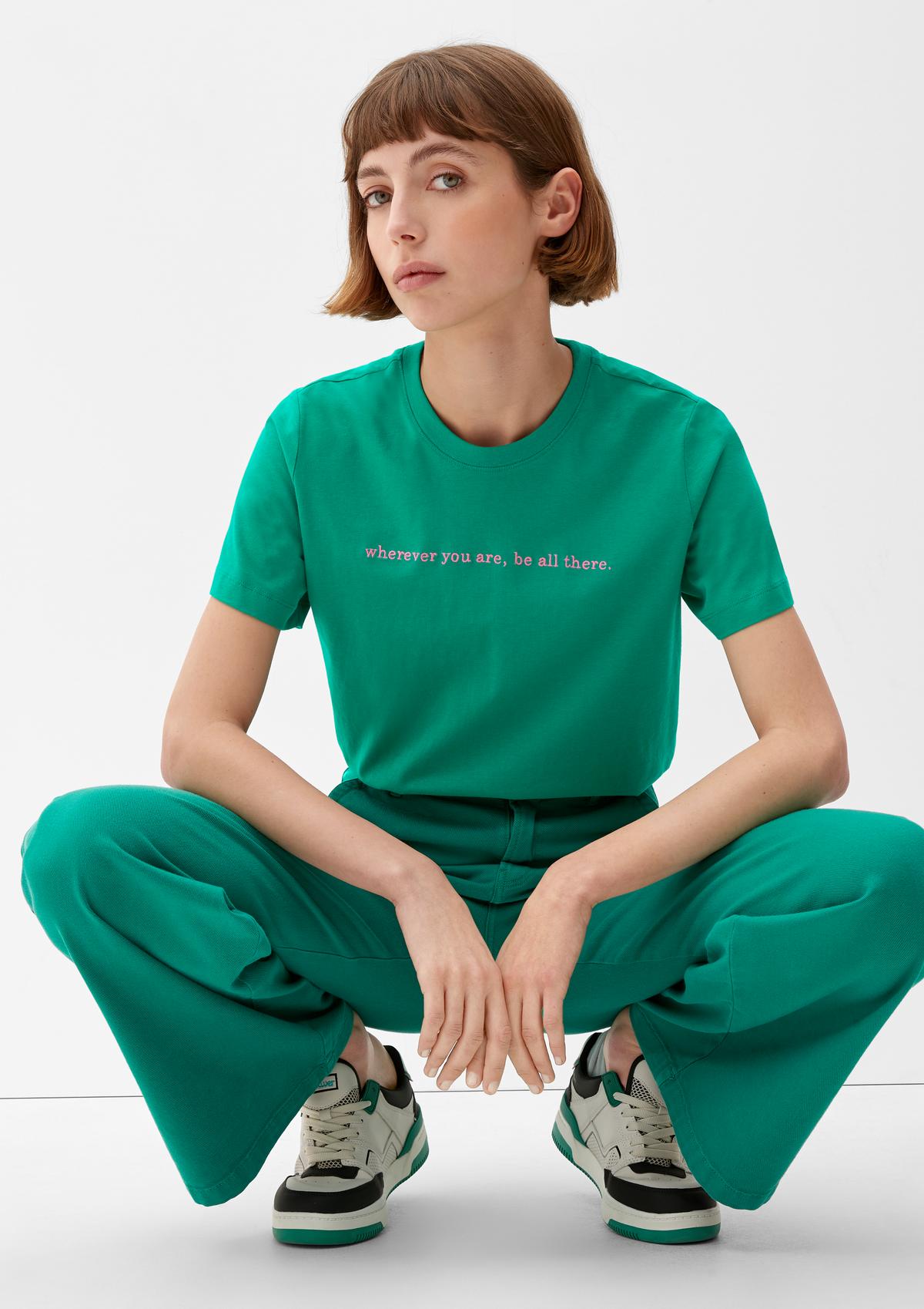 s.Oliver T-shirt with embroidery